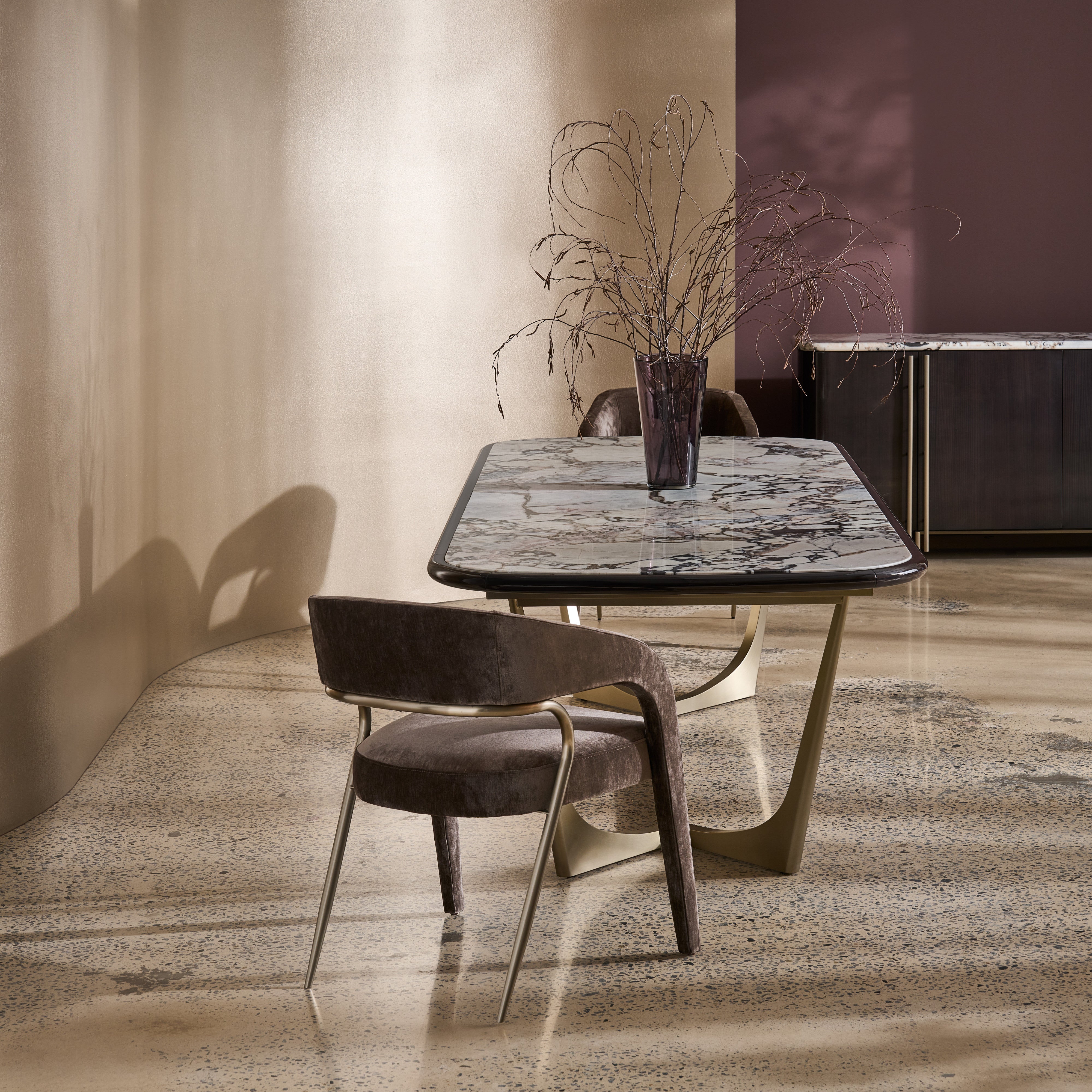room with Vena Dining Table
