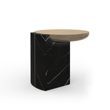 Overlap Round Side Table Dark