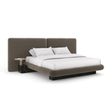 Overlap Uph 2 Pnl Qn Bed Dk Taupe