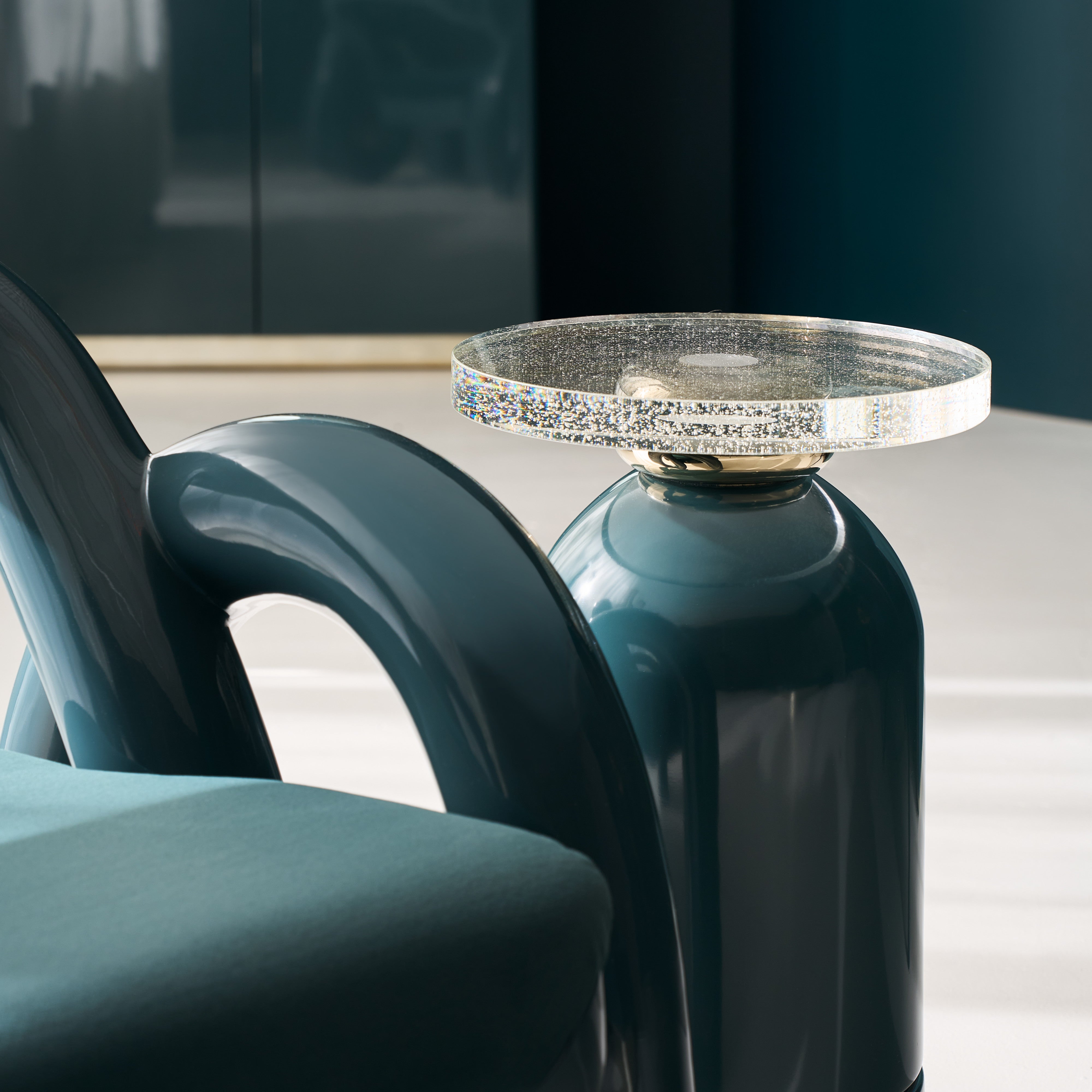 detail of Gelee Accent Chair-Apatite