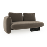 Overlap Laf Loveseat Dark Taupe