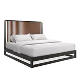 Pinstripe Slatted Bed Dark - Kg
