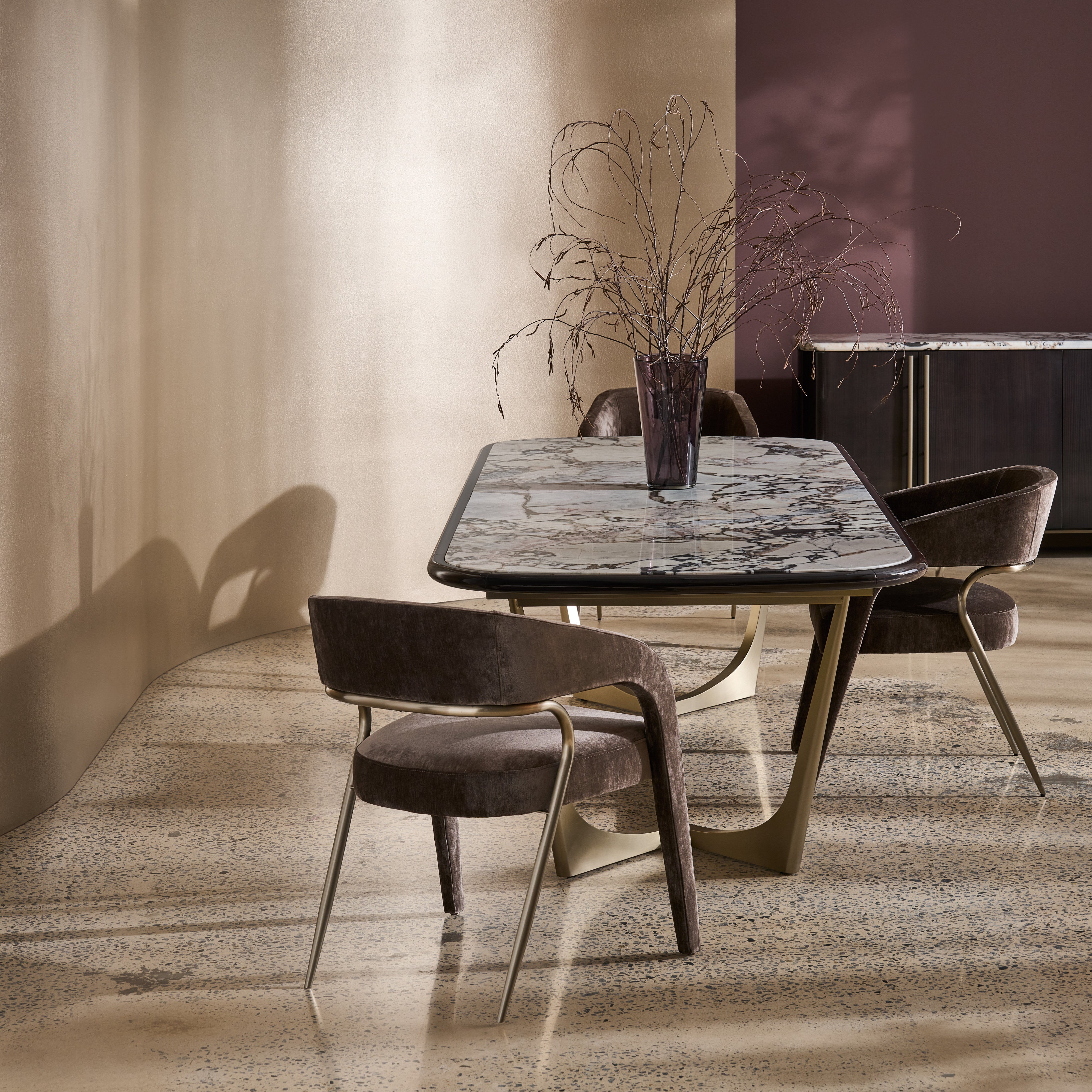 room with Vena Dining Table