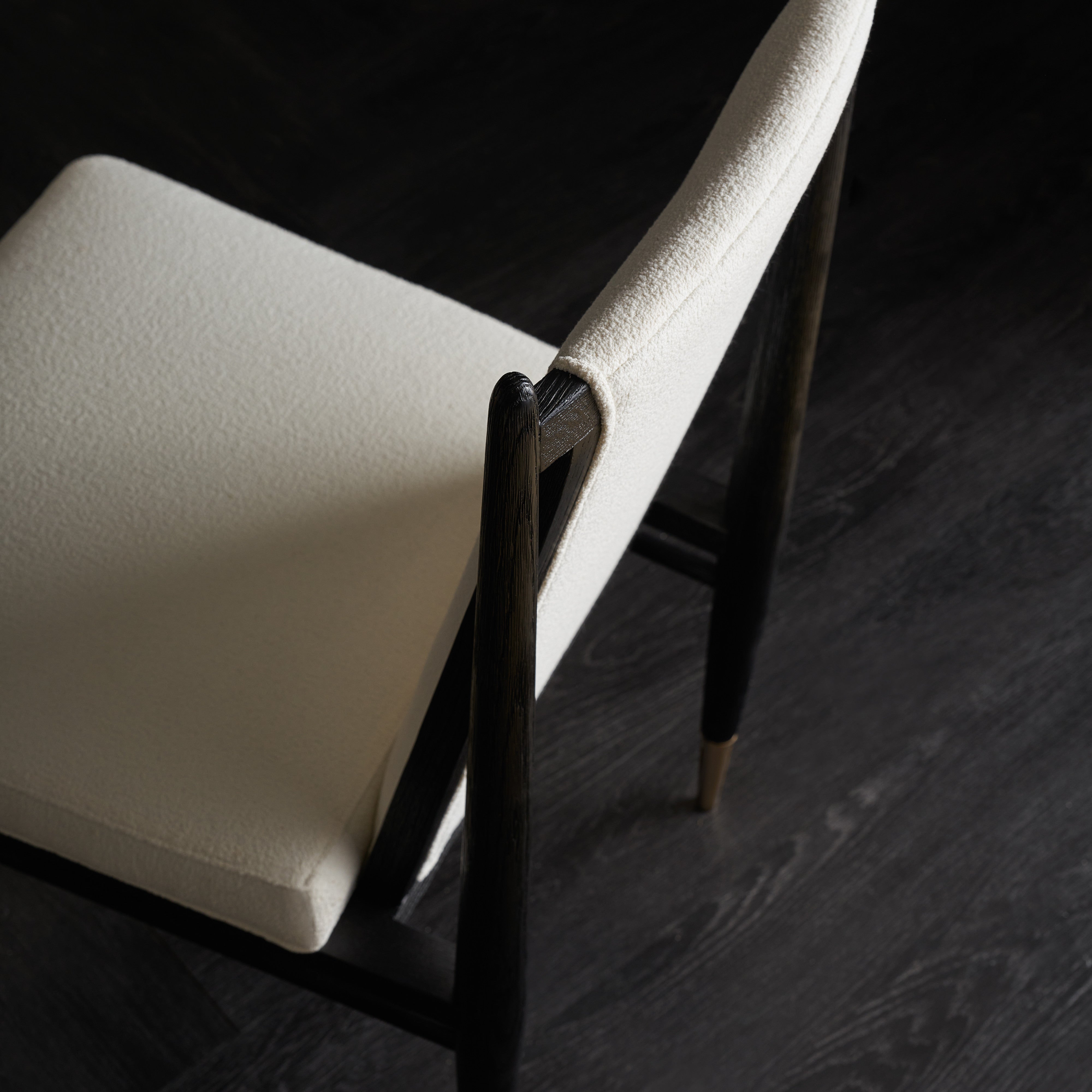 detail of Unity Dark Dining Chair