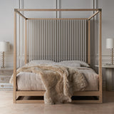 room with Pinstripe Light Bed - King