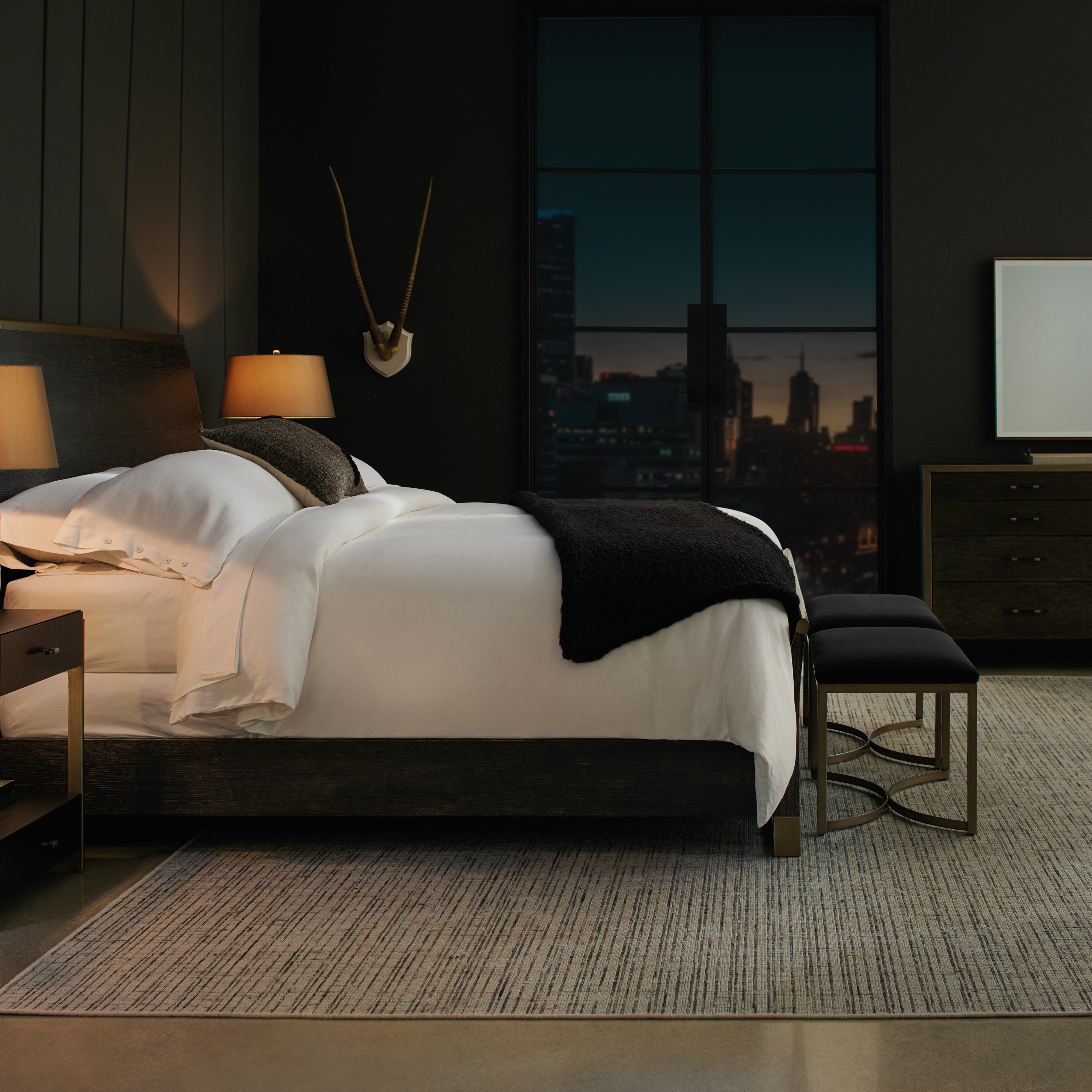 room with Remix Wood Bed - Queen