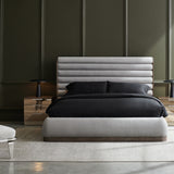 room with La Moda Uph Panel Bed - King