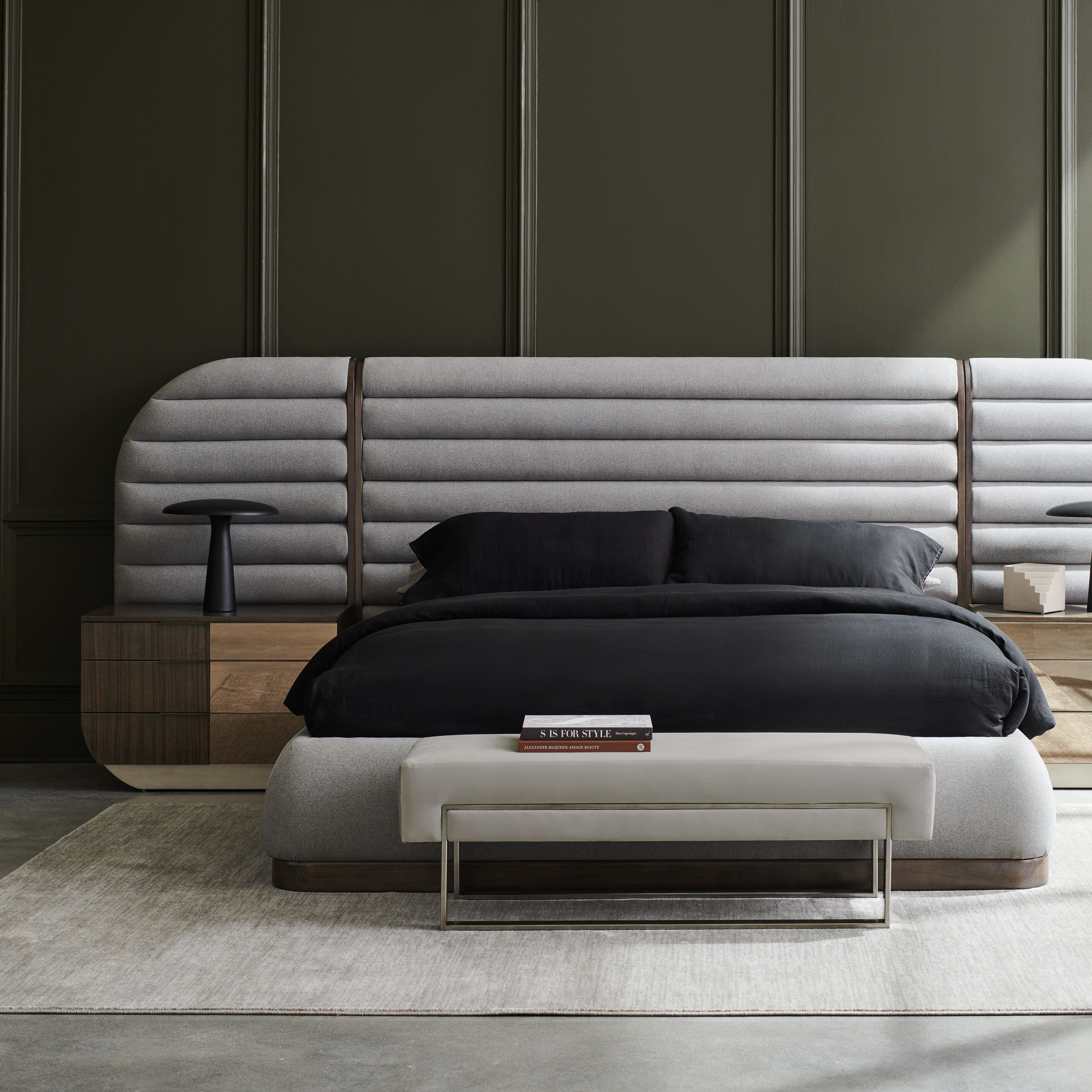 room with La Moda Uph Bed Side Panels