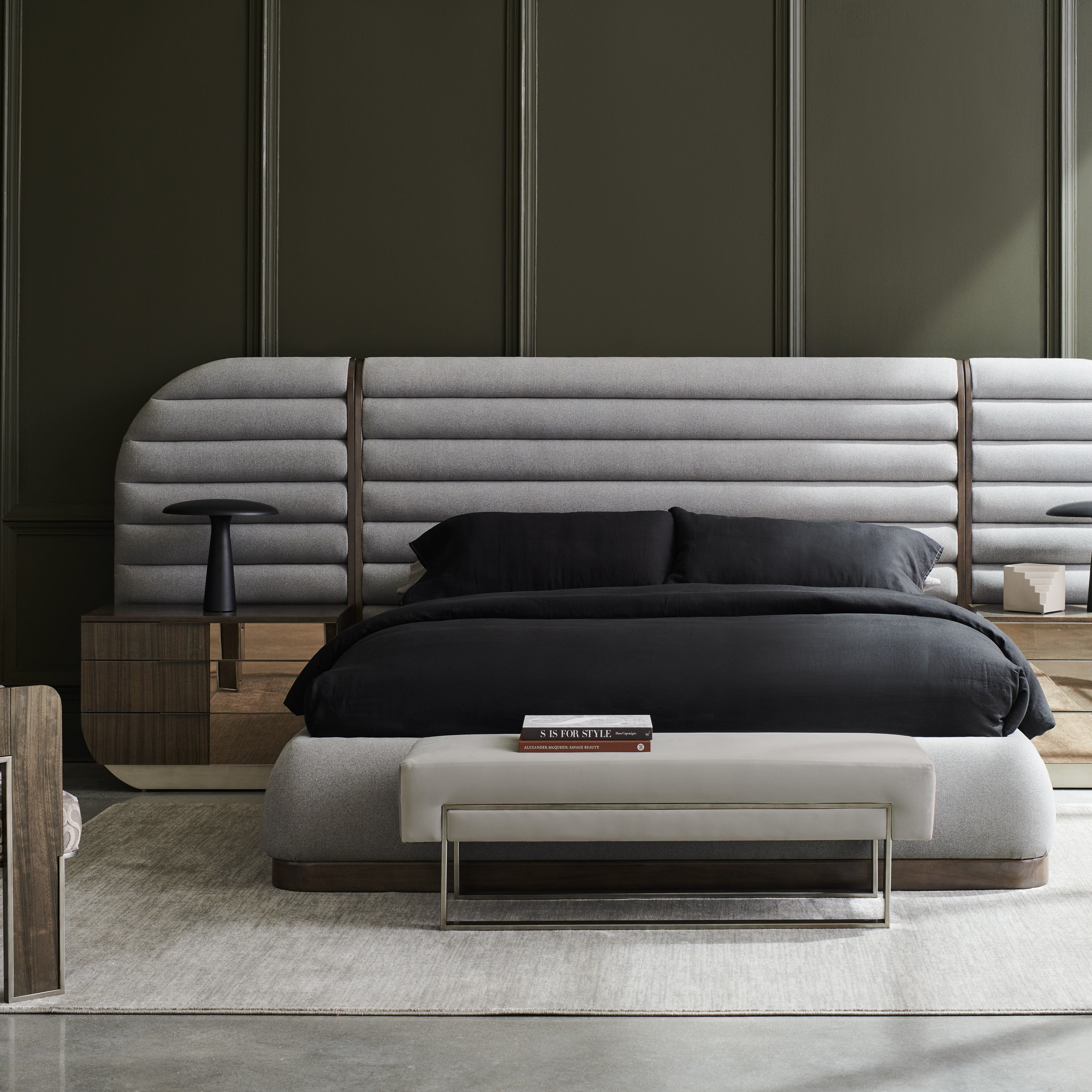 room with La Moda Uph Bed Side Panels