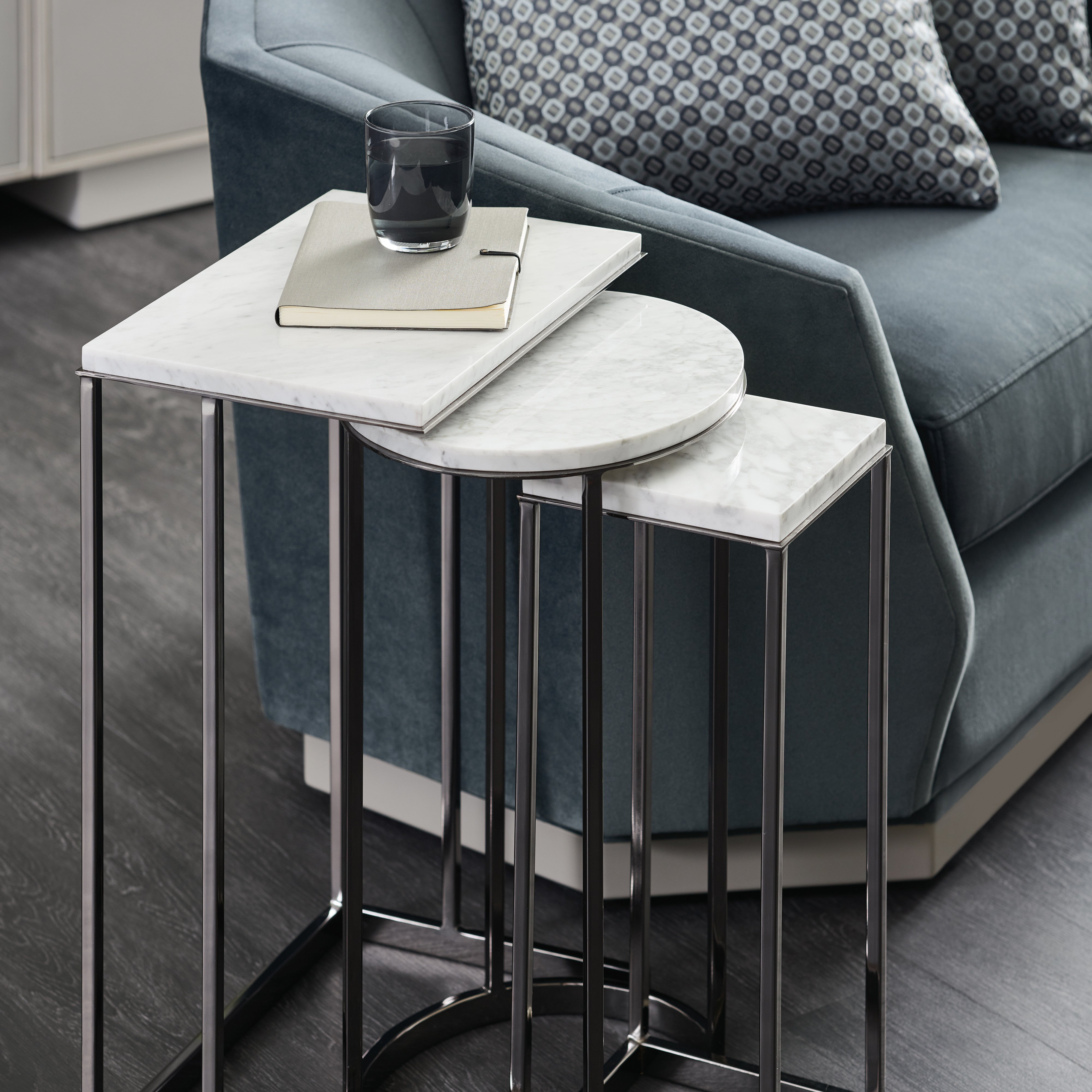 detail of Exposition Nesting End Tables