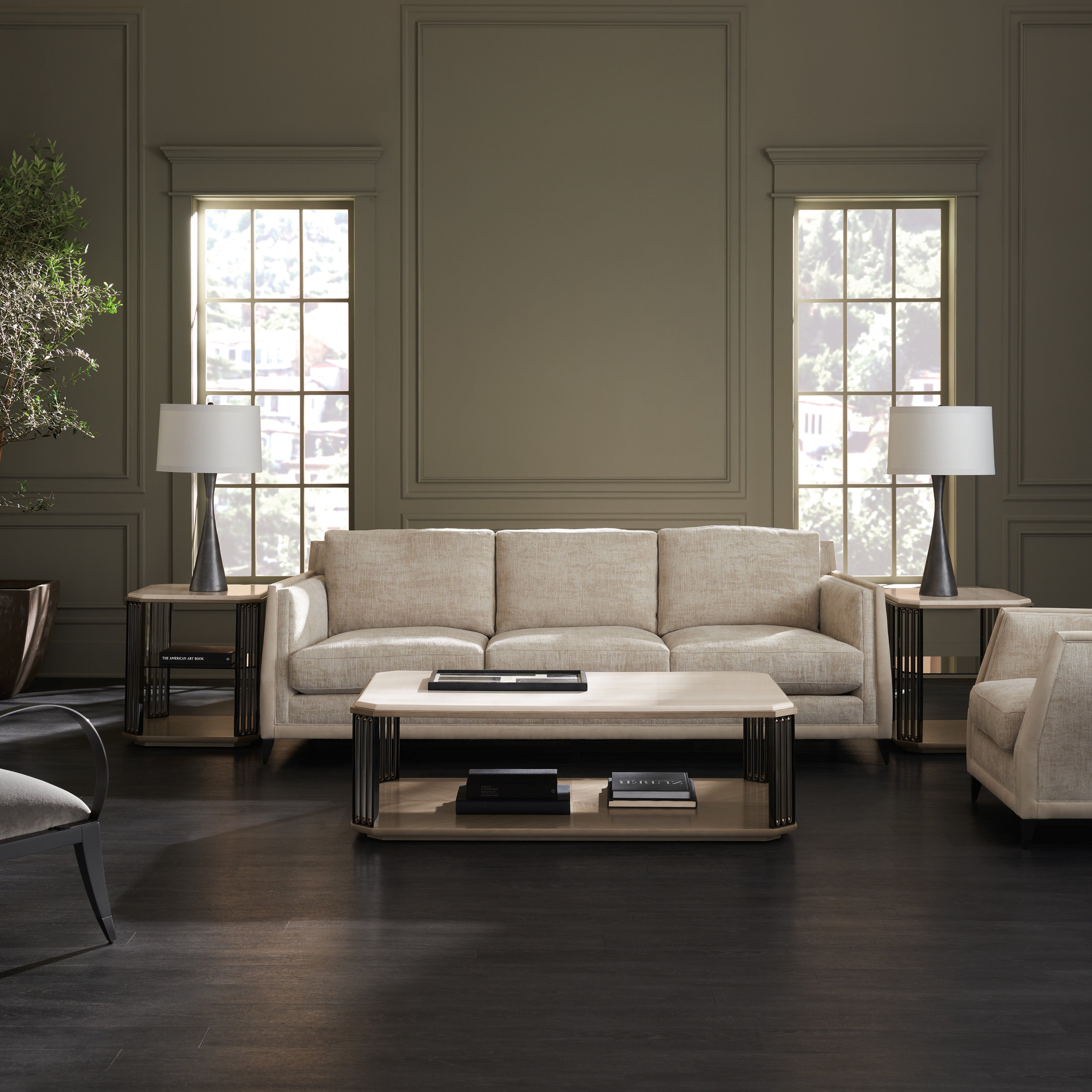 room with Alloy Cocktail Table