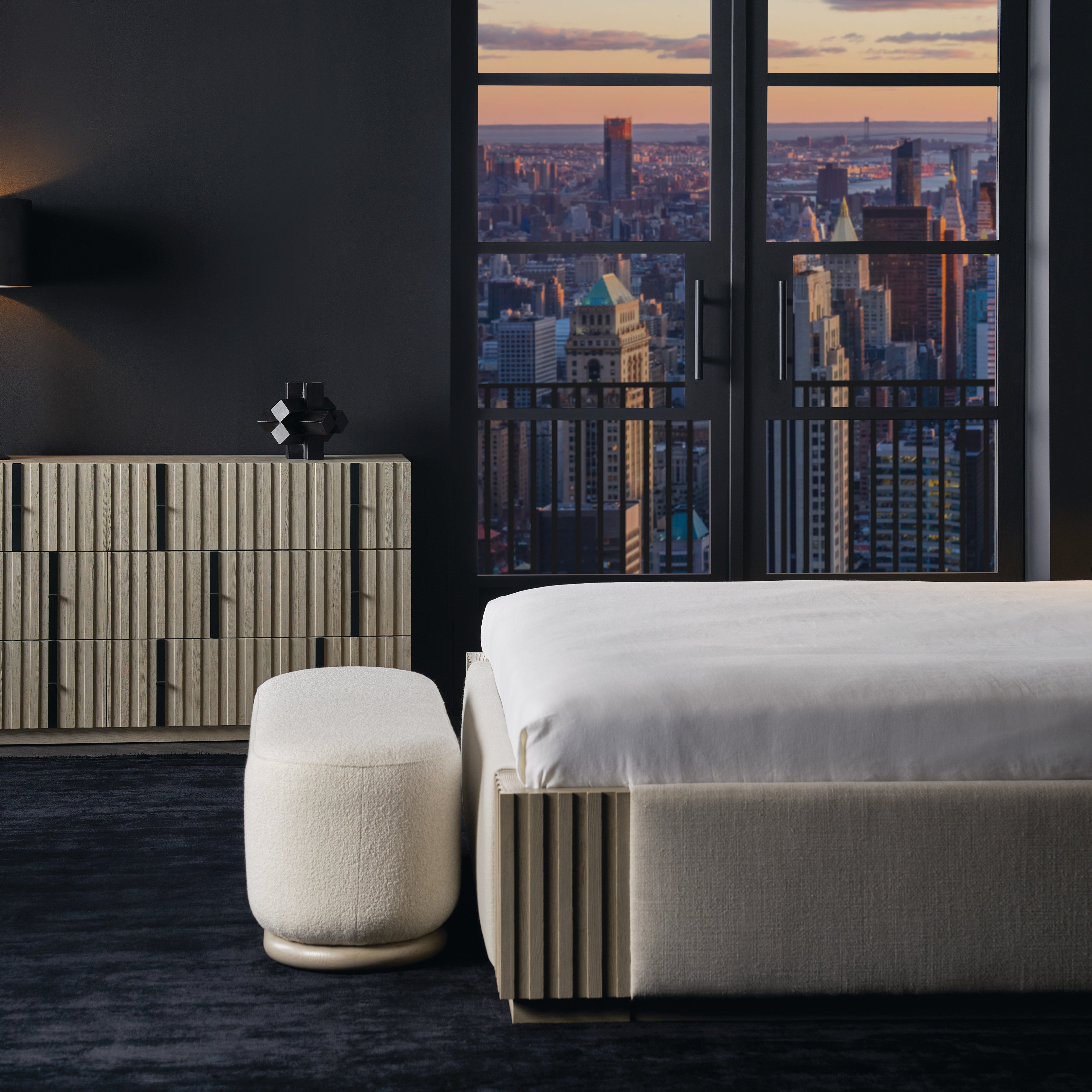 detail of Azure Bed - King