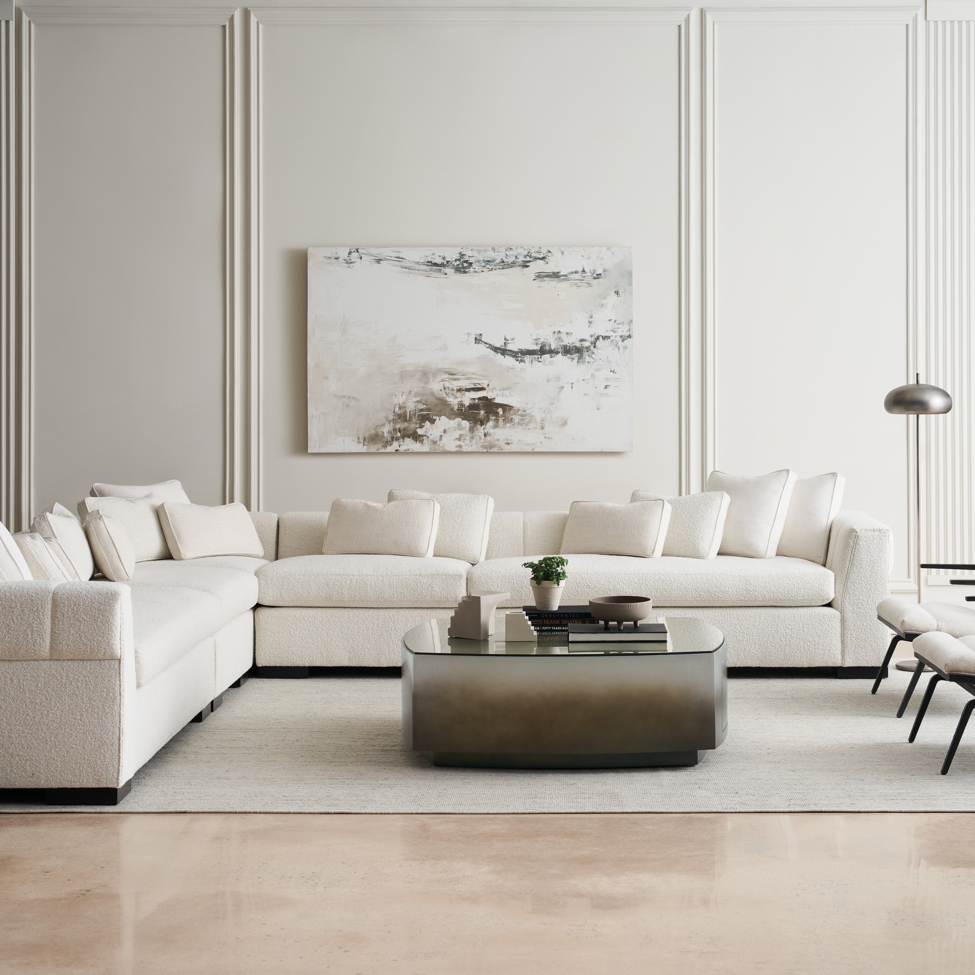 room with Edge Armless Chair