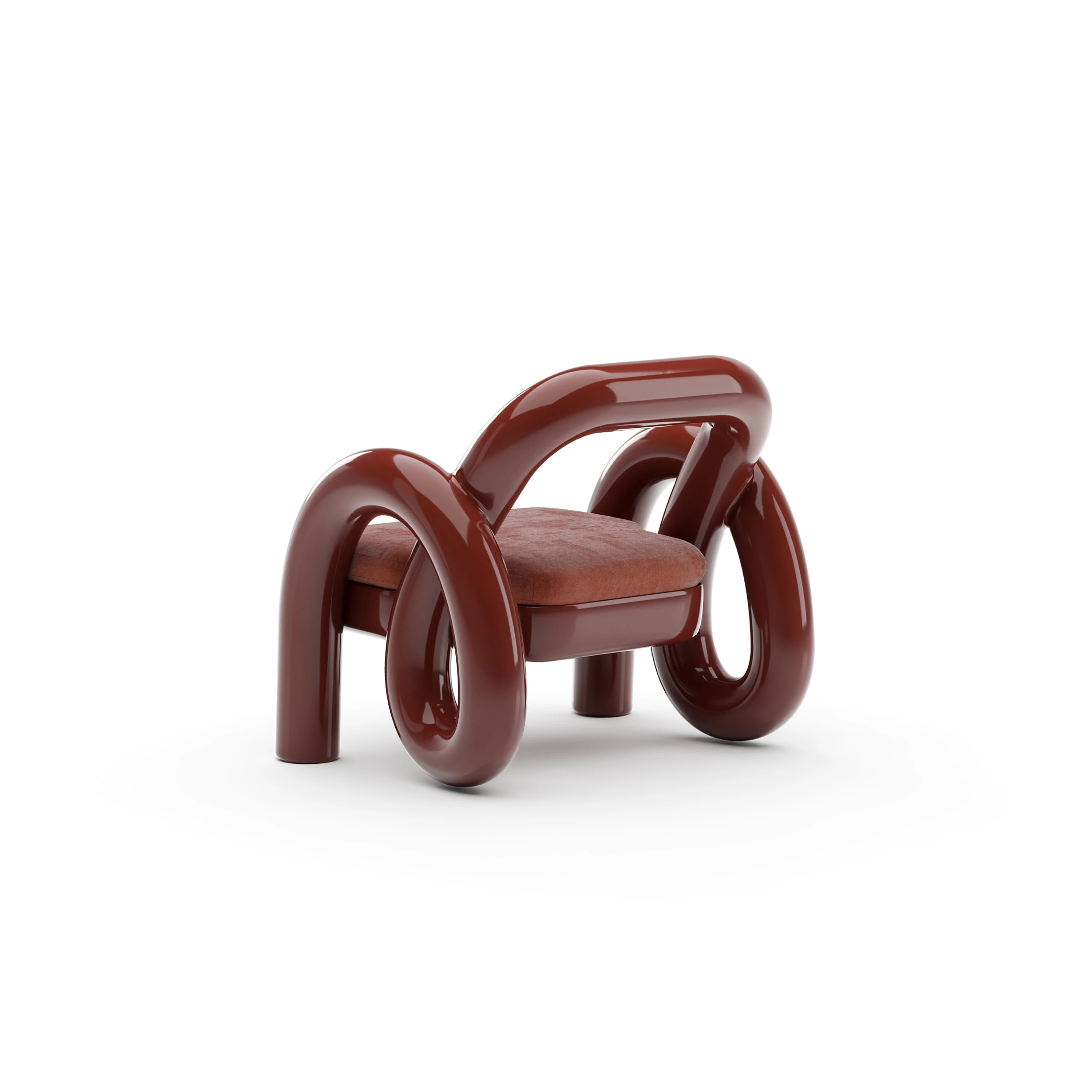 Gelee Accent Chair - Rouge - 3rd angle