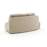Sasso Laf Curved Armless Loveseat - Oatm - 3rd angle