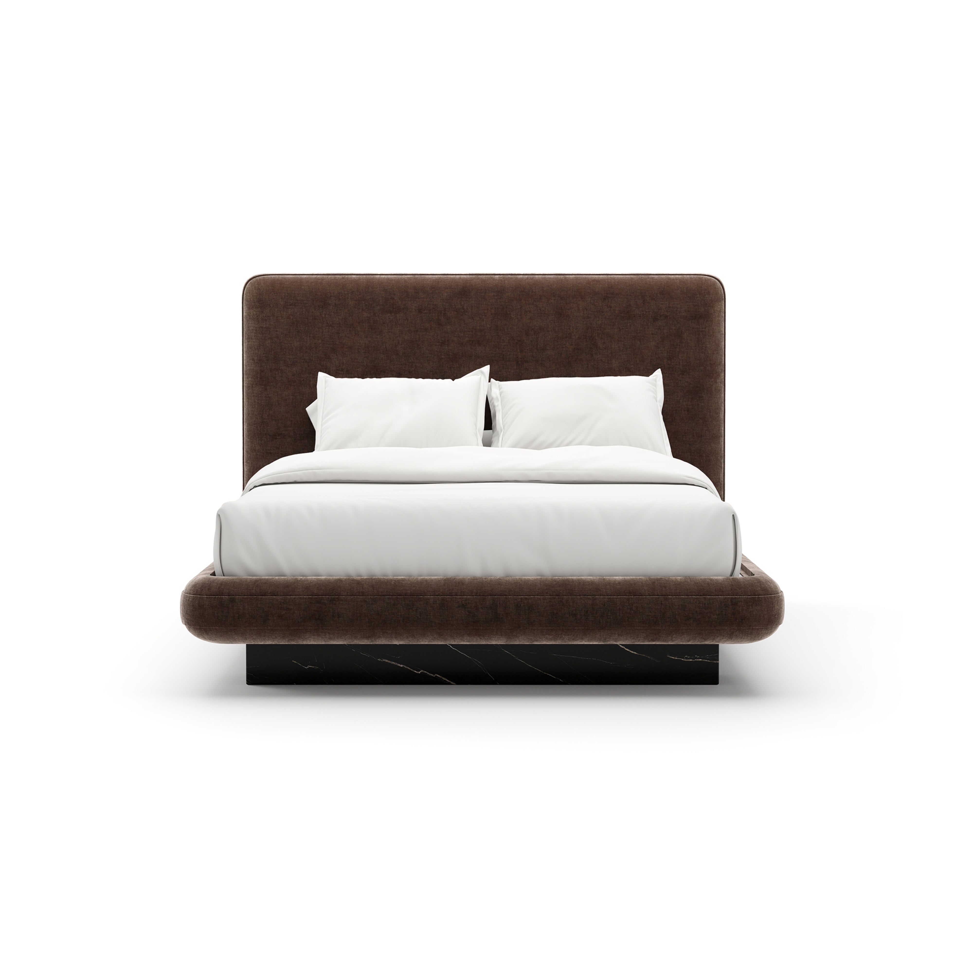 Overlap Uph Qn Bed Dark Taupe