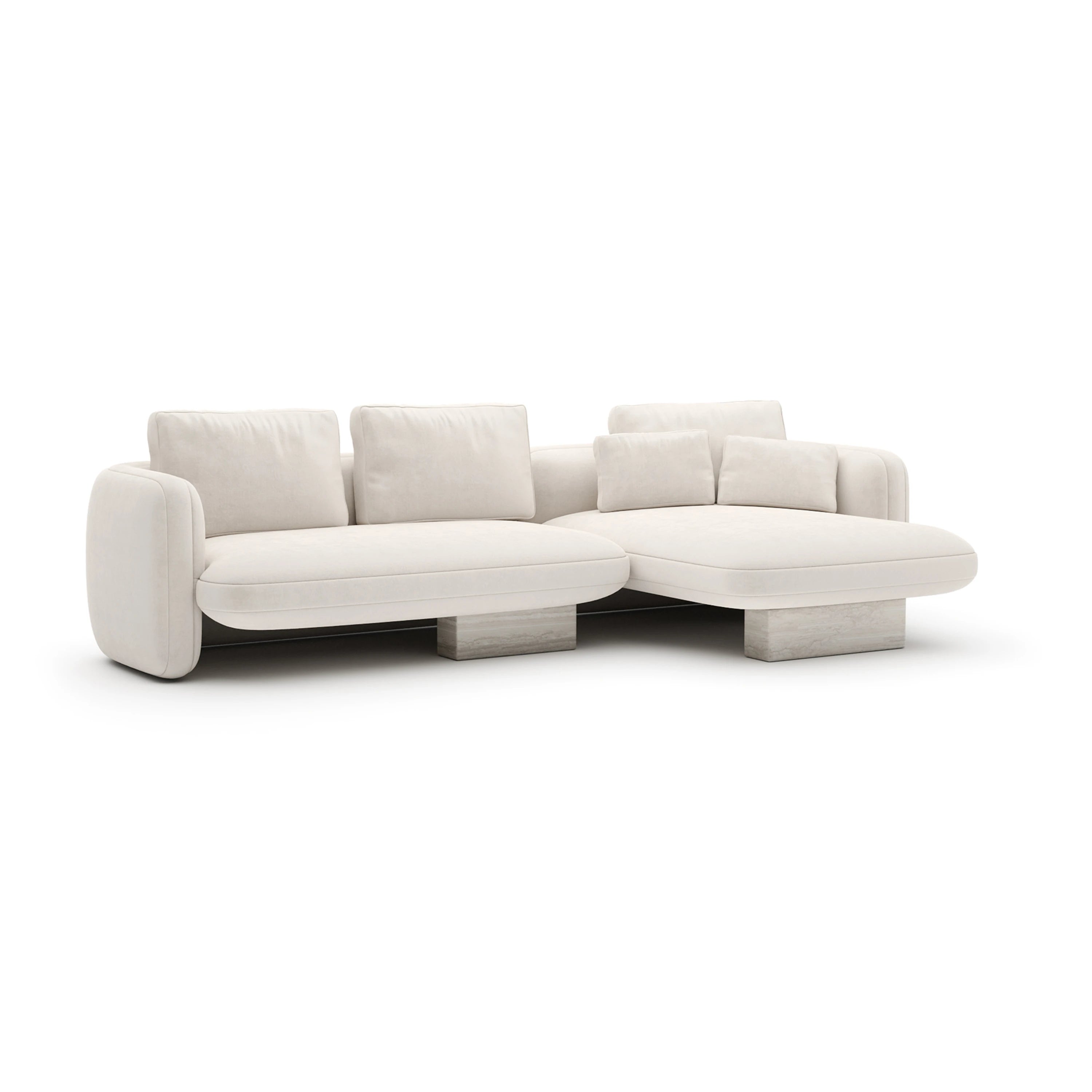 Overlap Right Chaise Sec Small Ecru - main image
