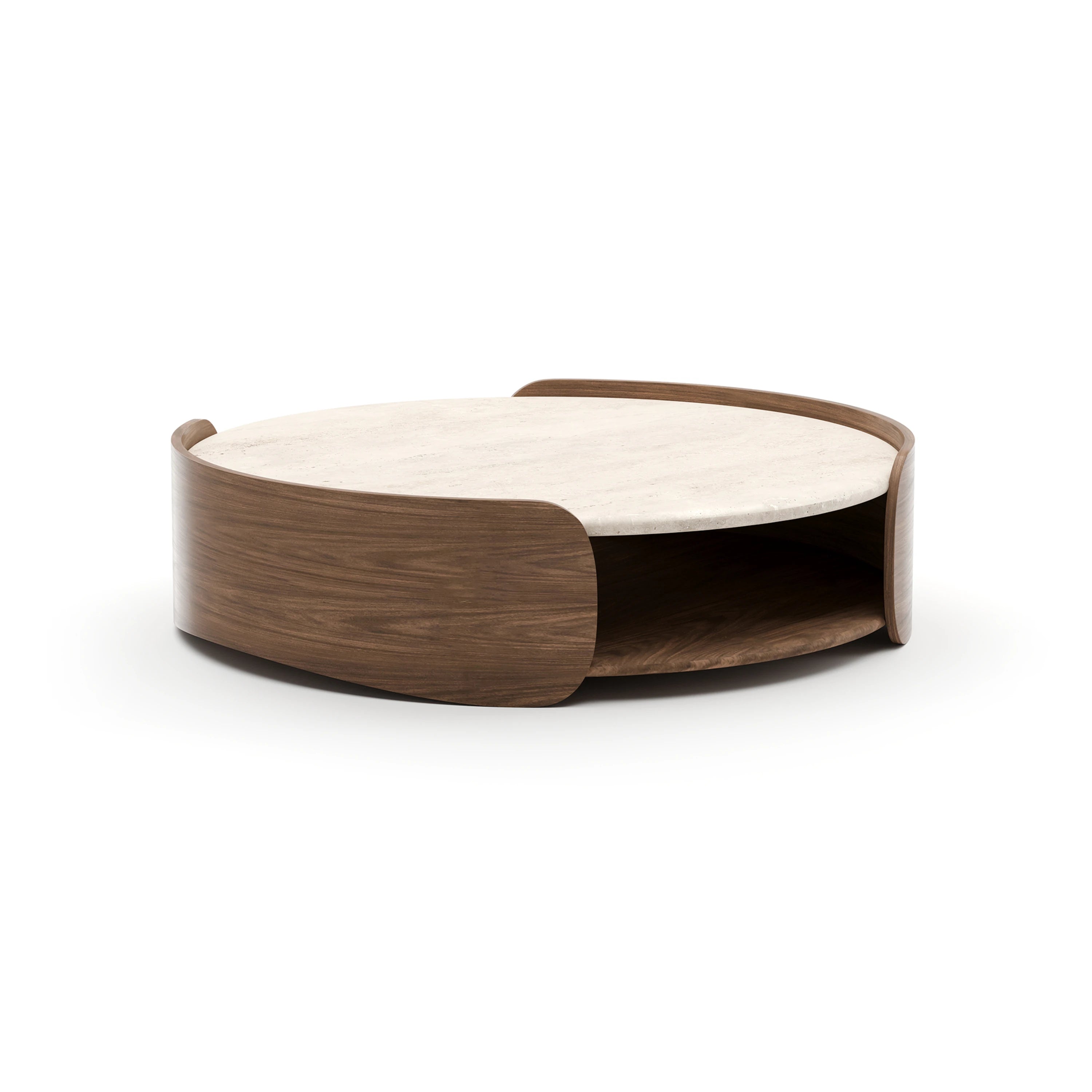 Fleur Open Cocktail Table W/Wood Shelf - main image