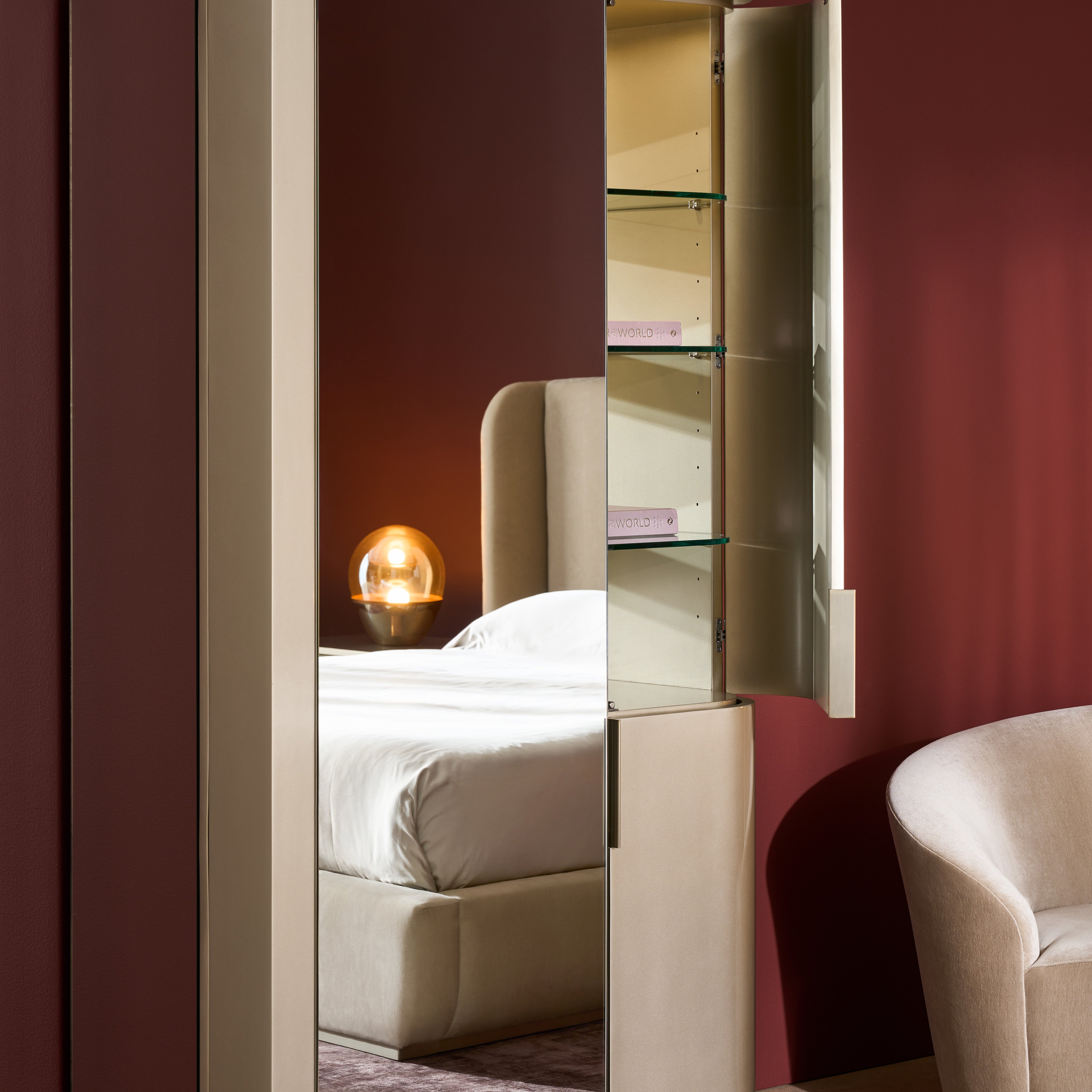 Oblique Armoire in room - angle 8