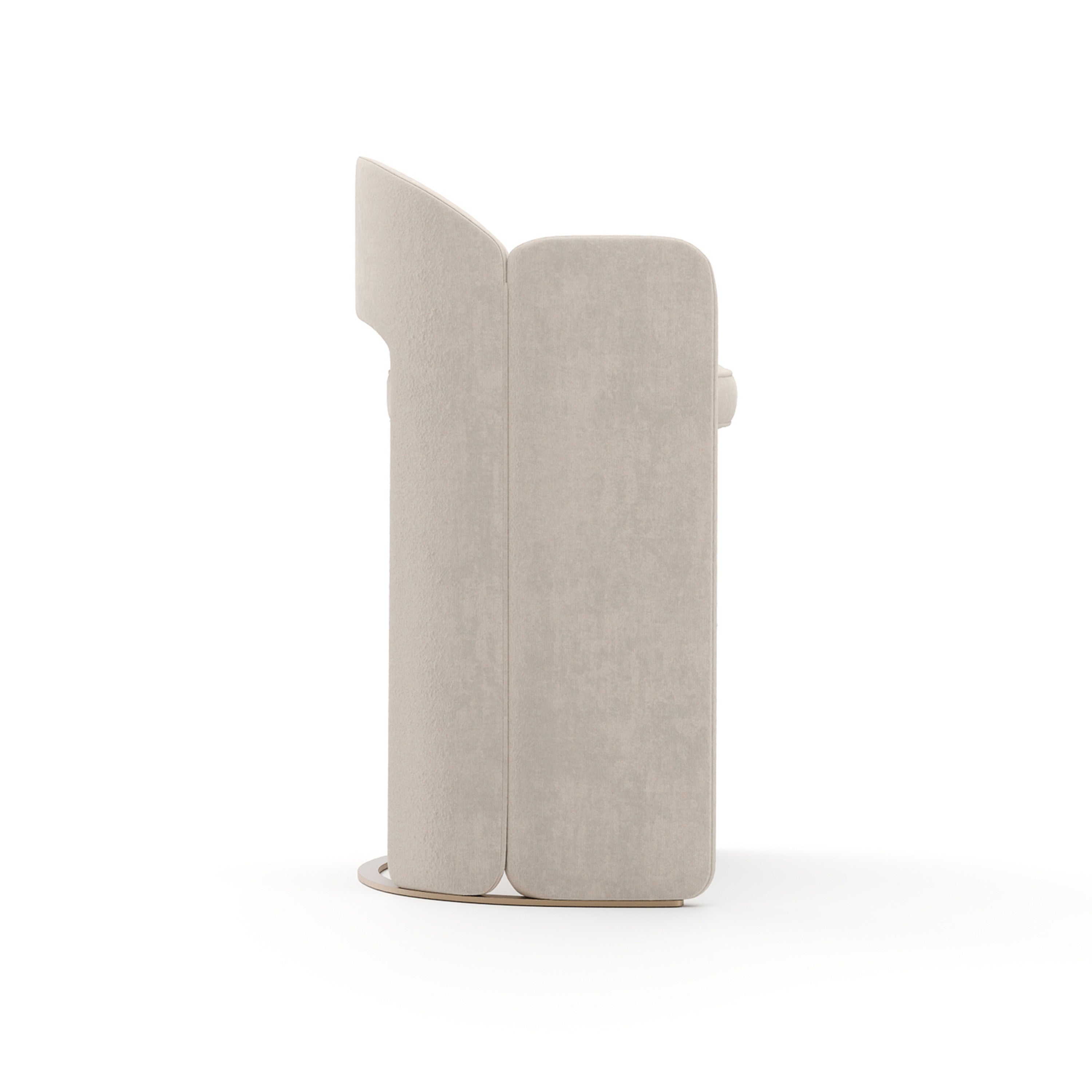 Overlap Bar Stool Ivory - 2nd angle