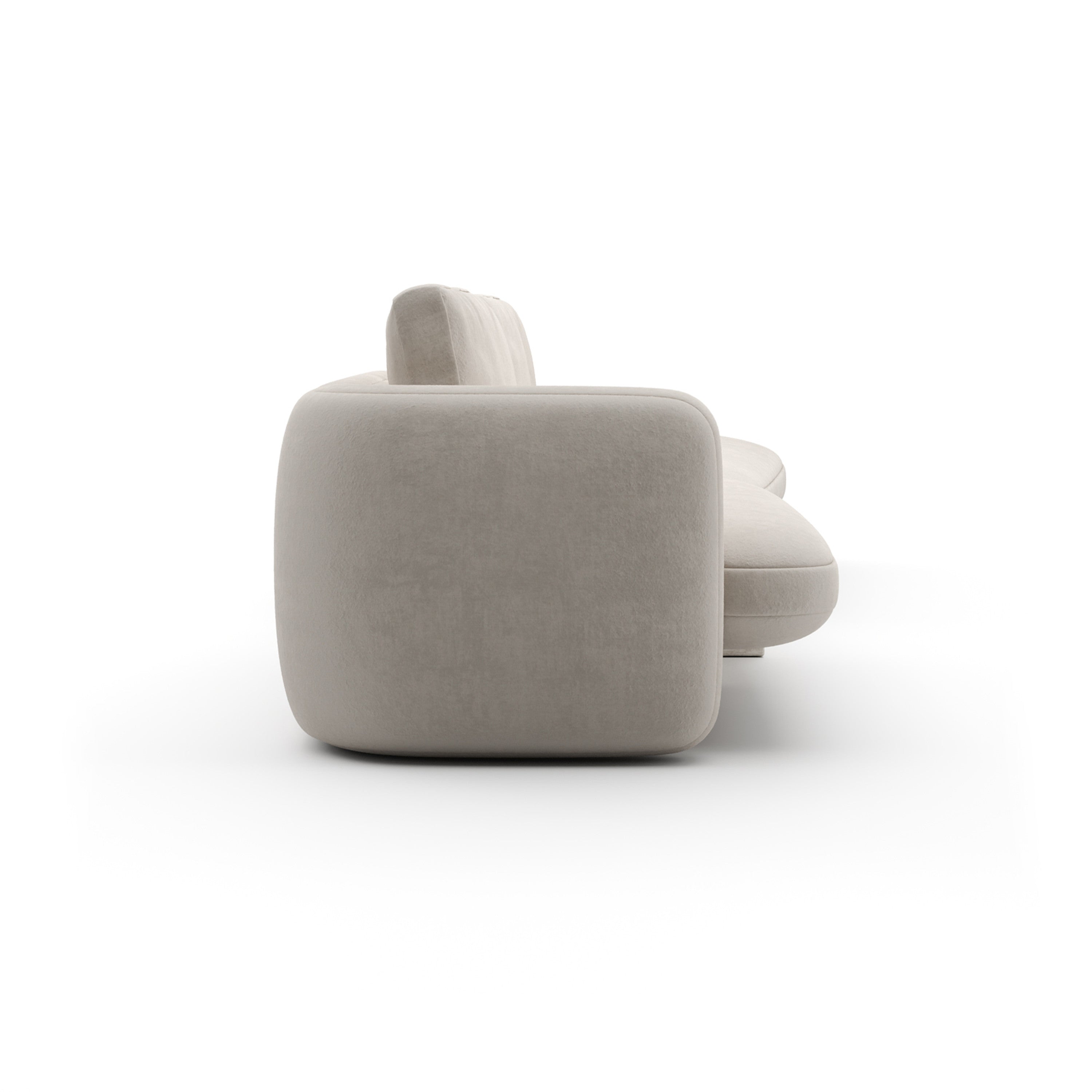 *Overlap Right Bumper Sectional Ecru - 2nd angle