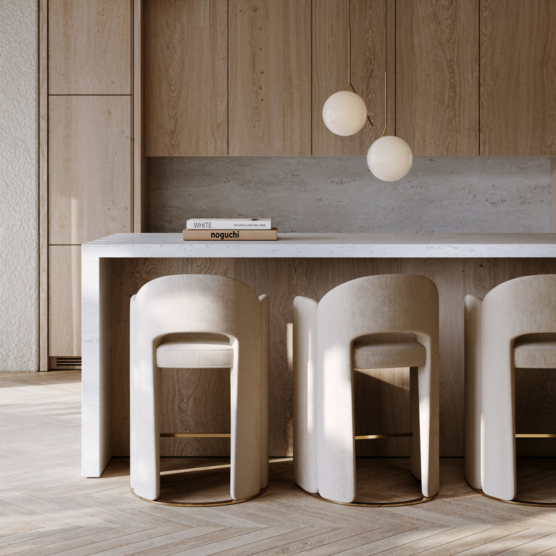 Overlap Counter Stool Ivory