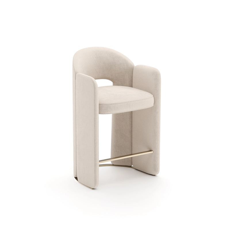 Overlap Counter Stool Ivory