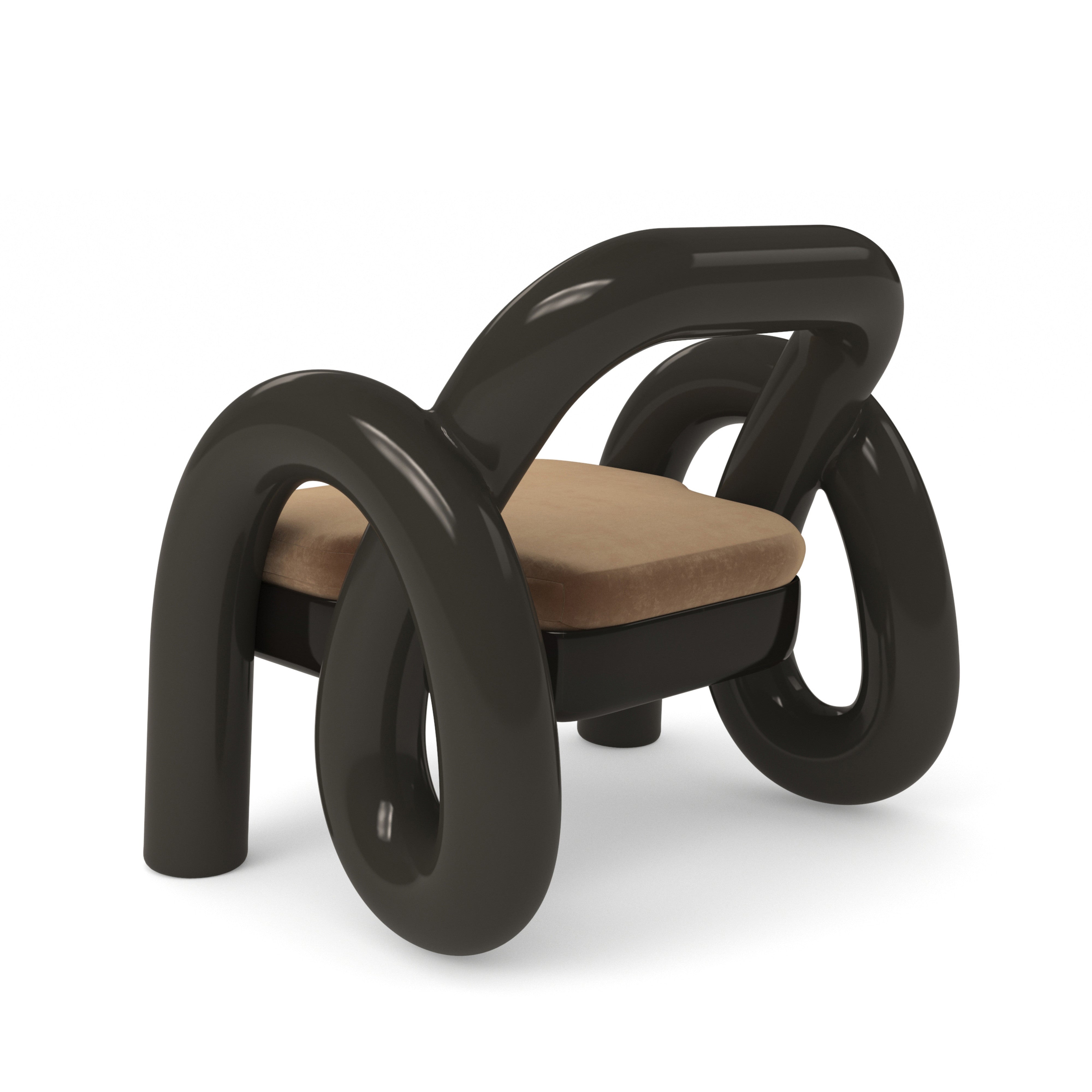 Gelee Accent Chair in Chocolate | Caracole