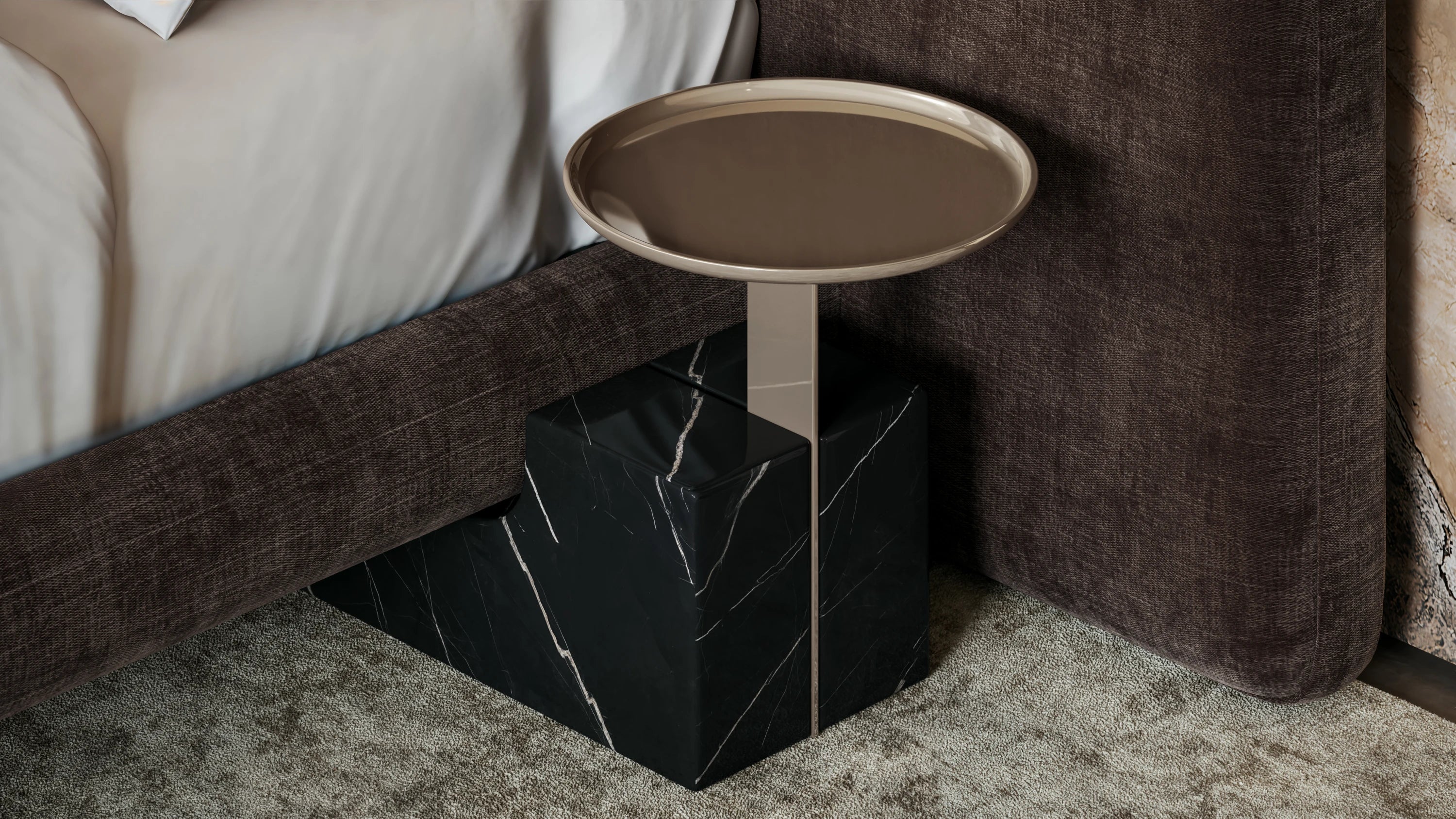 Overlap Uph 2 Pnl Kg Bed Hb Dk Taupe - detail 2.0