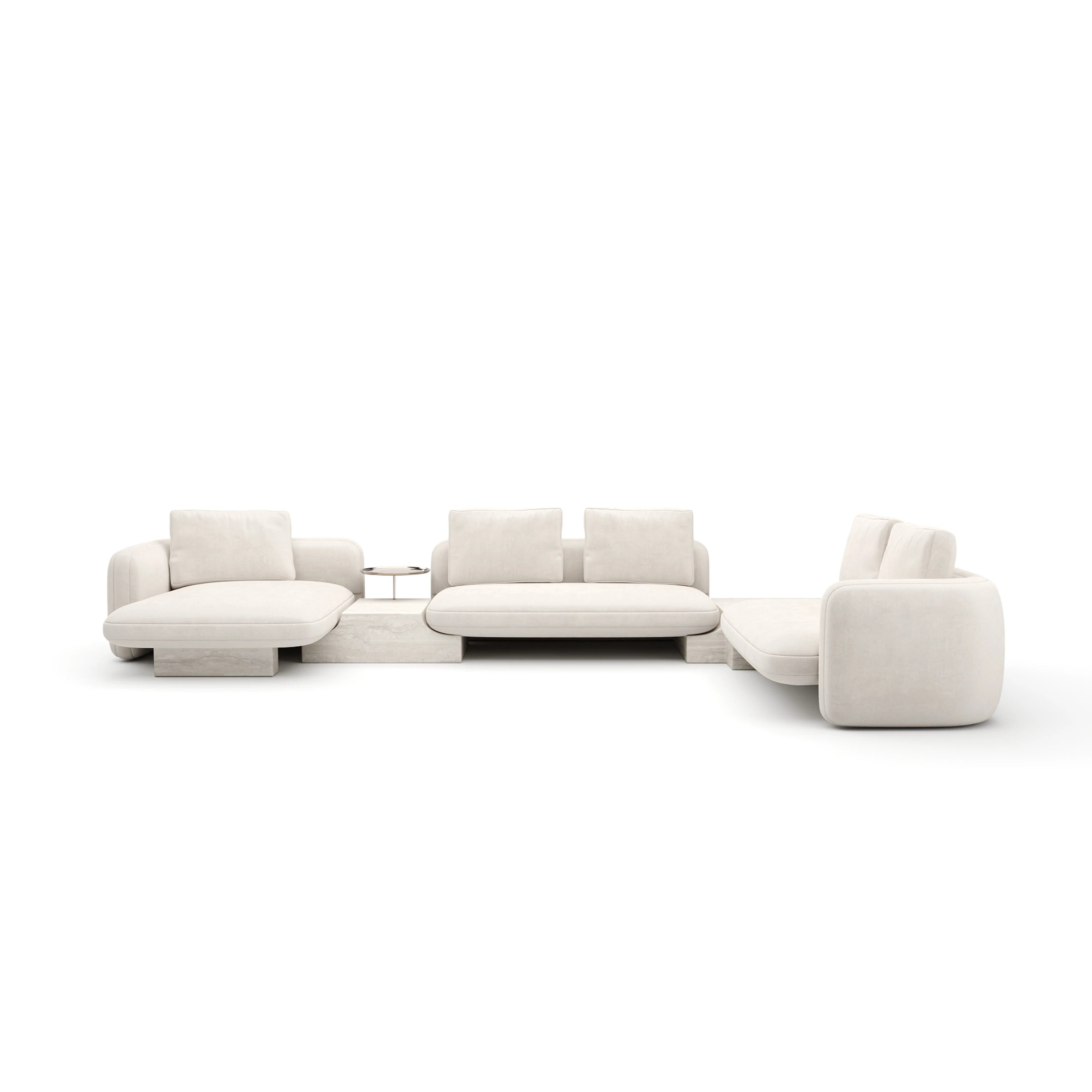 Overlap 5Pc Right Sectional Ecru - primary image