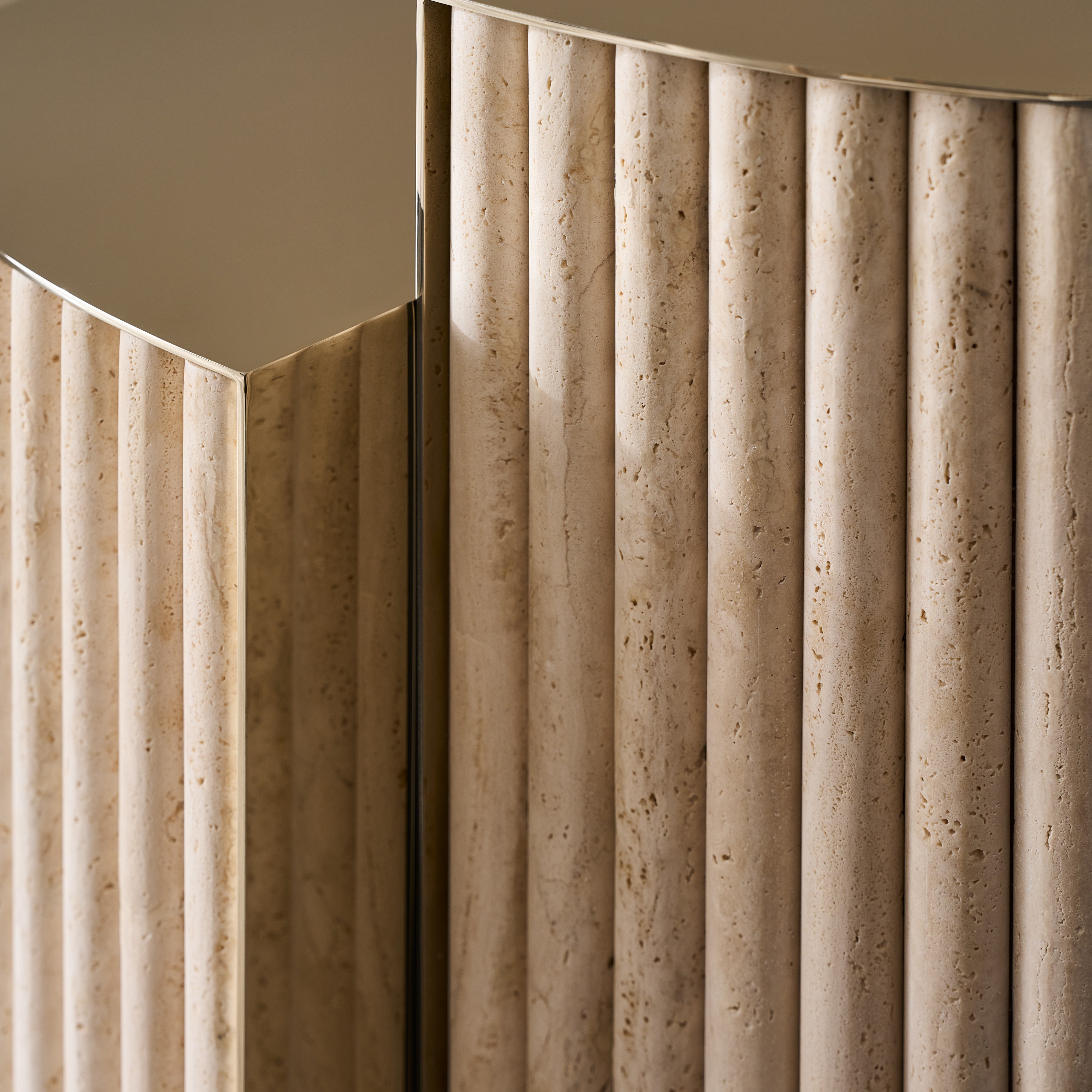 detail of Hewn Accent Table