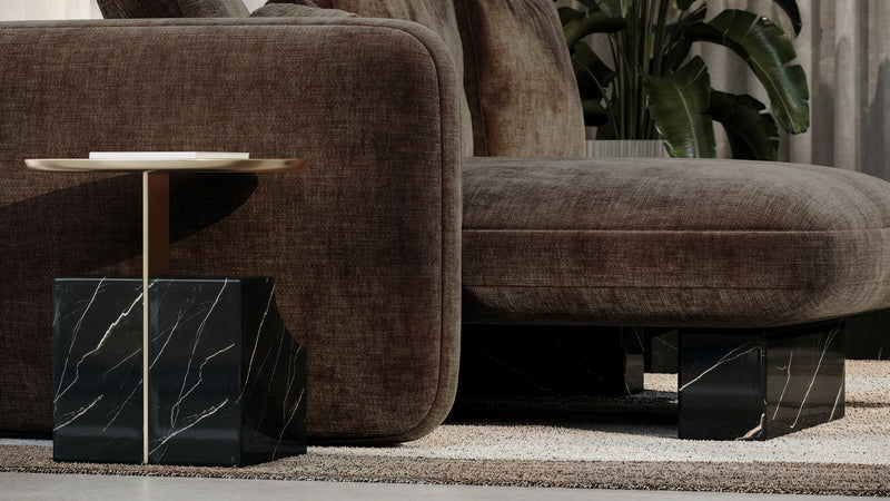 Overlap Laf Chaise Dark Taupe