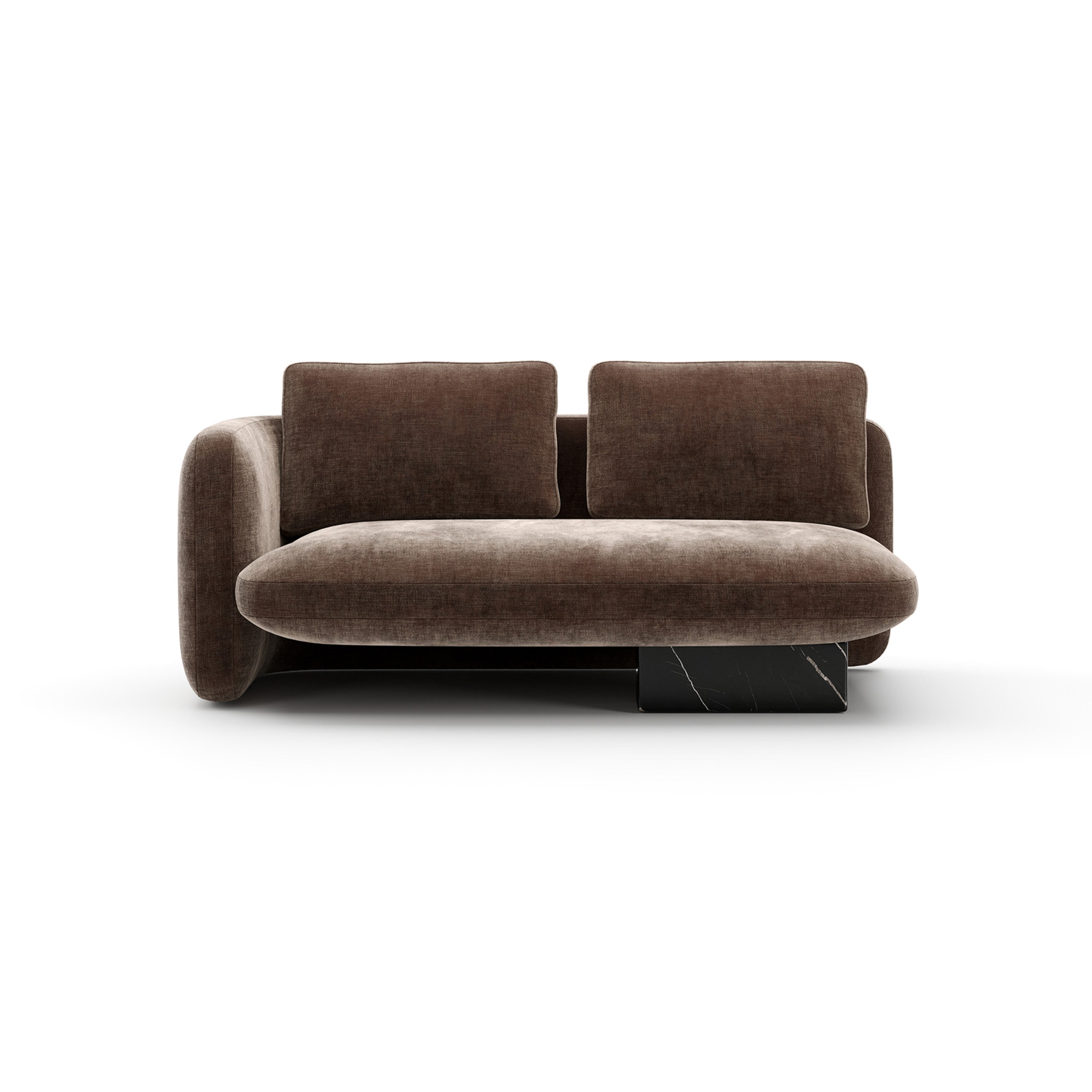 Overlap Laf Loveseat Dark Taupe - main image