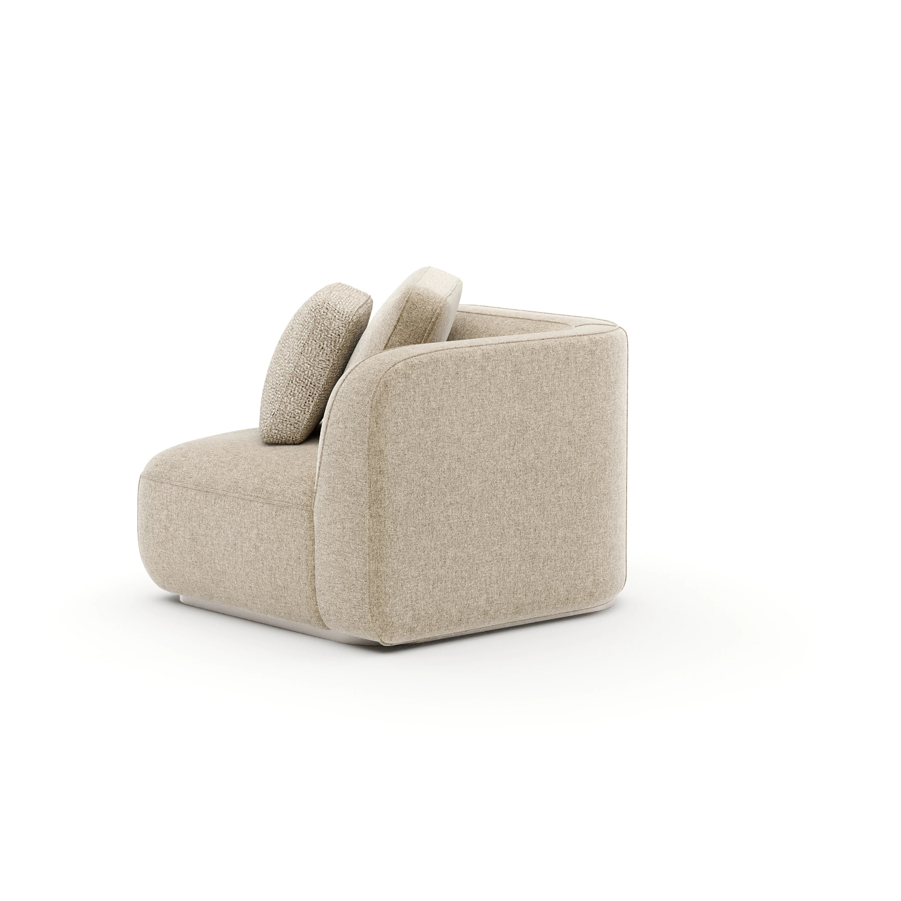Sasso Corner Wedge - Oatmeal - 3rd angle