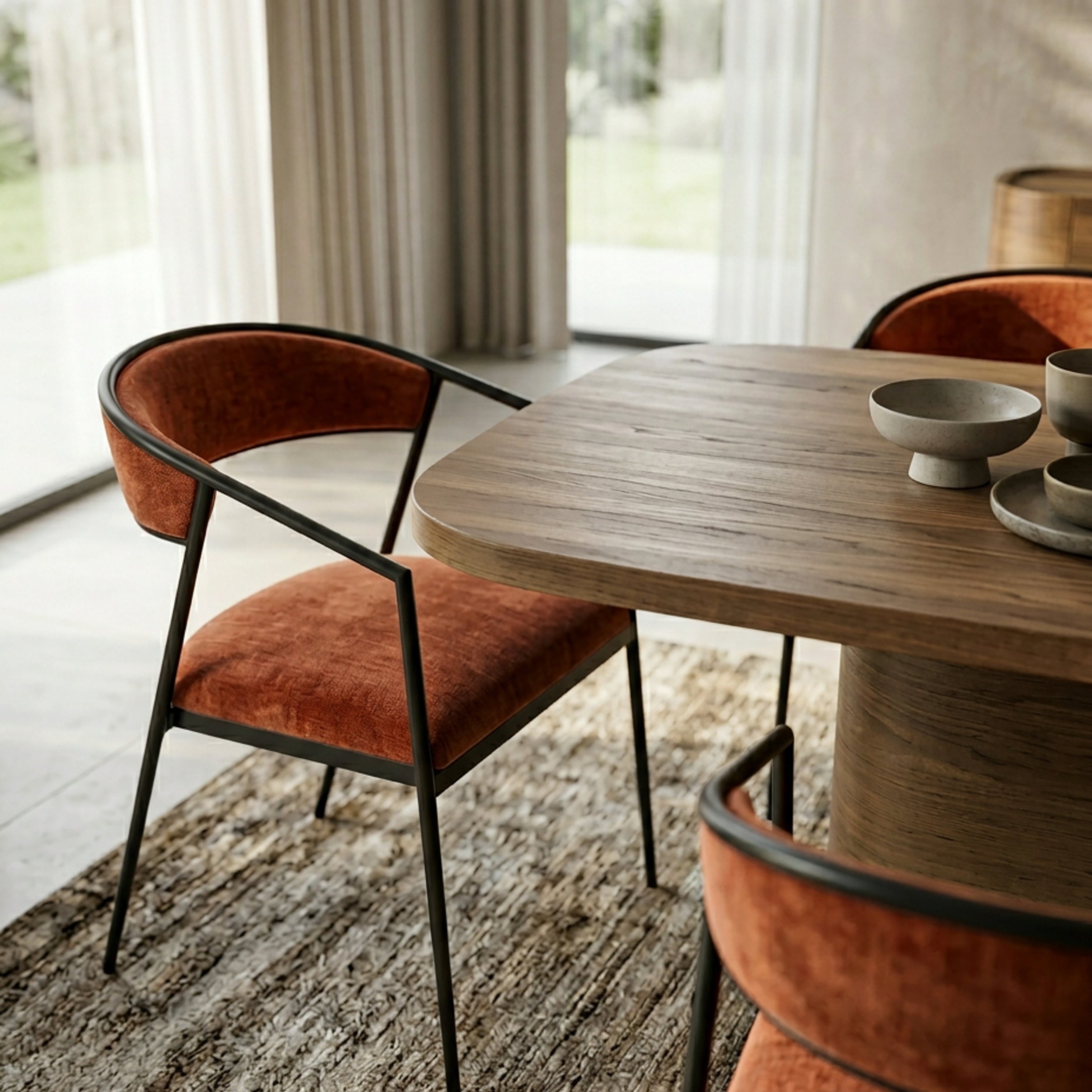 Dario Chocolate Arm Chair - Rouge - detail 2.0