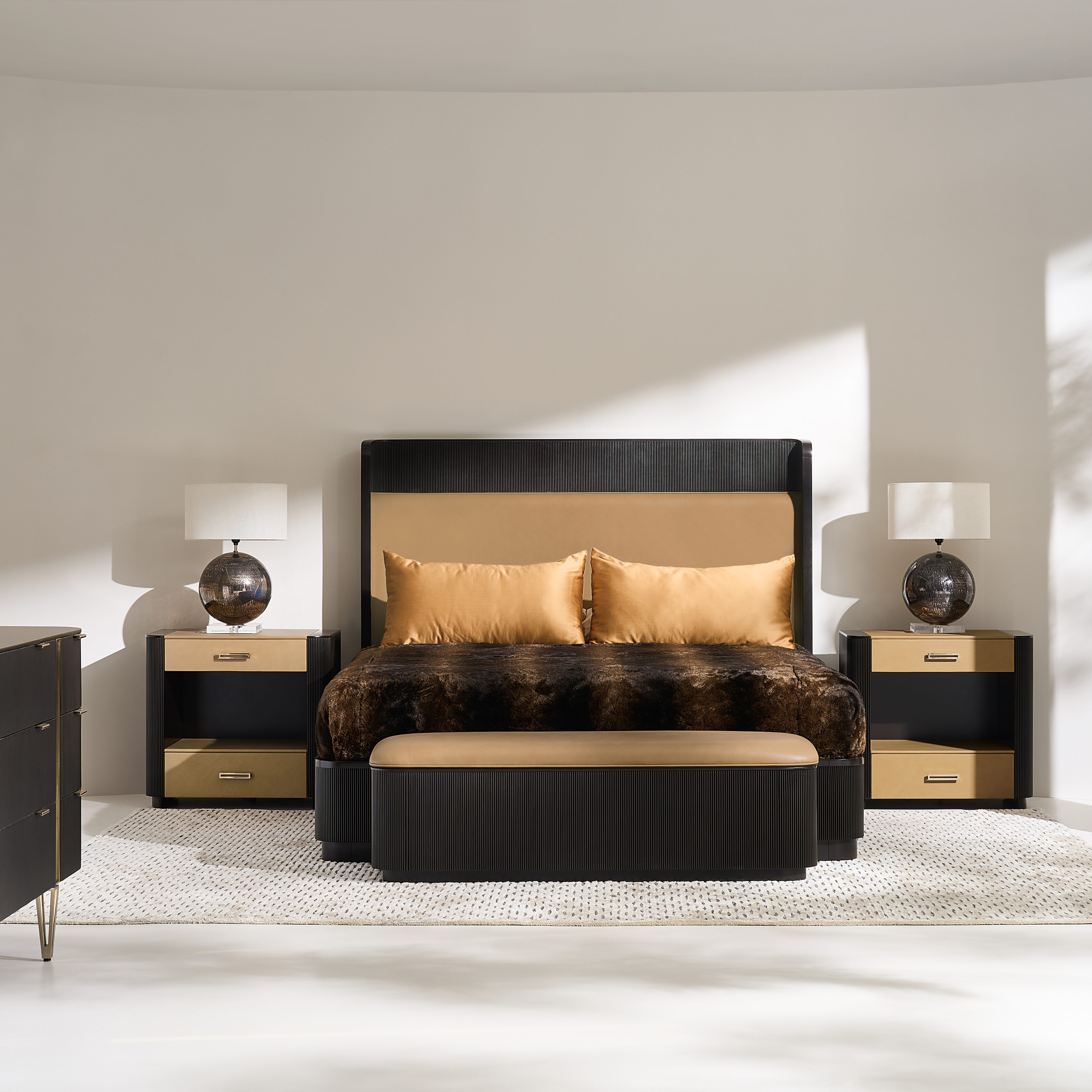 room with For The Love Of Bed Bench