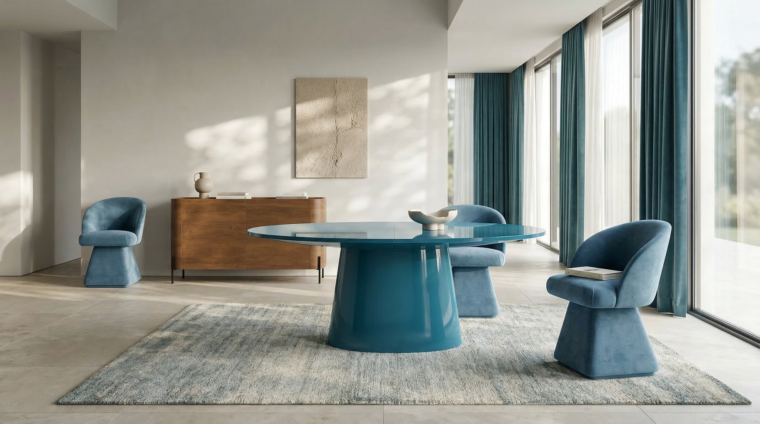 Paragon 84" Dining Table - Azure in room - angle 1