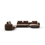 Overlap Large Rt Chaise Sec Dark Taupe - primary image