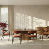 Atom Dining Table - Chocolate Nougat in room - angle 3.0