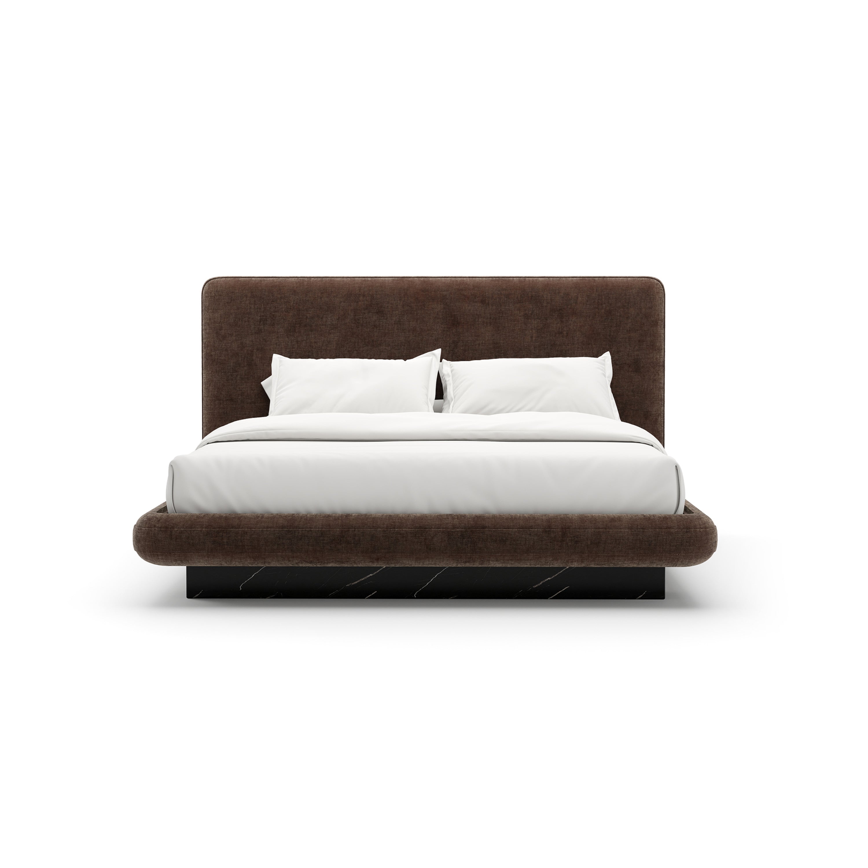 *Overlap Uph Kg Bed Dark Taupe - main image