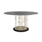 60" Round Smoked Grey Glass Top - primary image