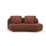 Sasso Raf Curved Armless Loveseat - Saff - primary image