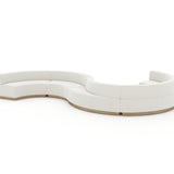 Crescent Armless Loveseat in room - angle 3