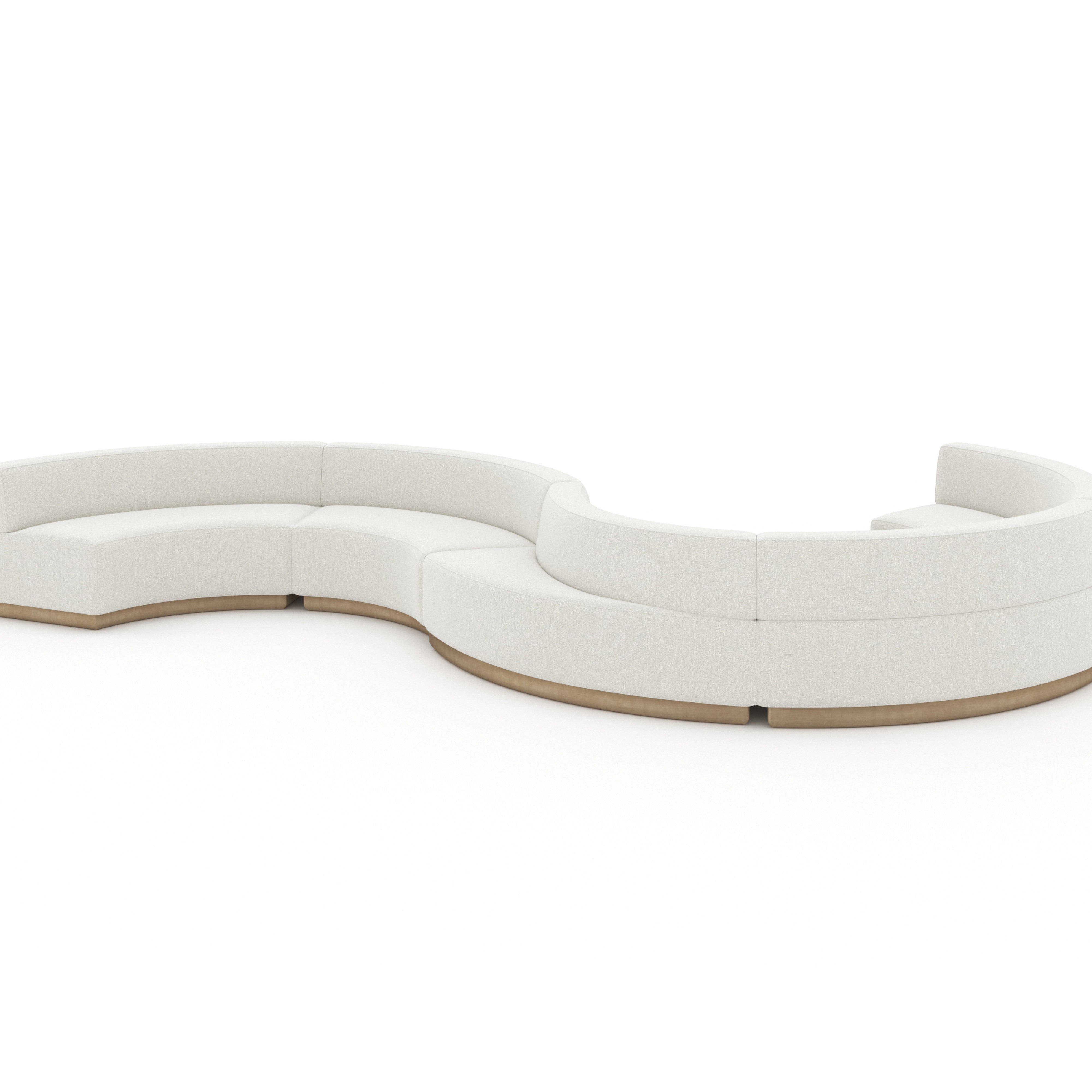 Crescent Armless Loveseat in room - angle 3