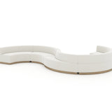 Crescent Armless Loveseat in room - angle 4.0