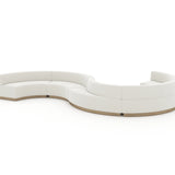 Crescent Armless Loveseat in room - angle 4.0