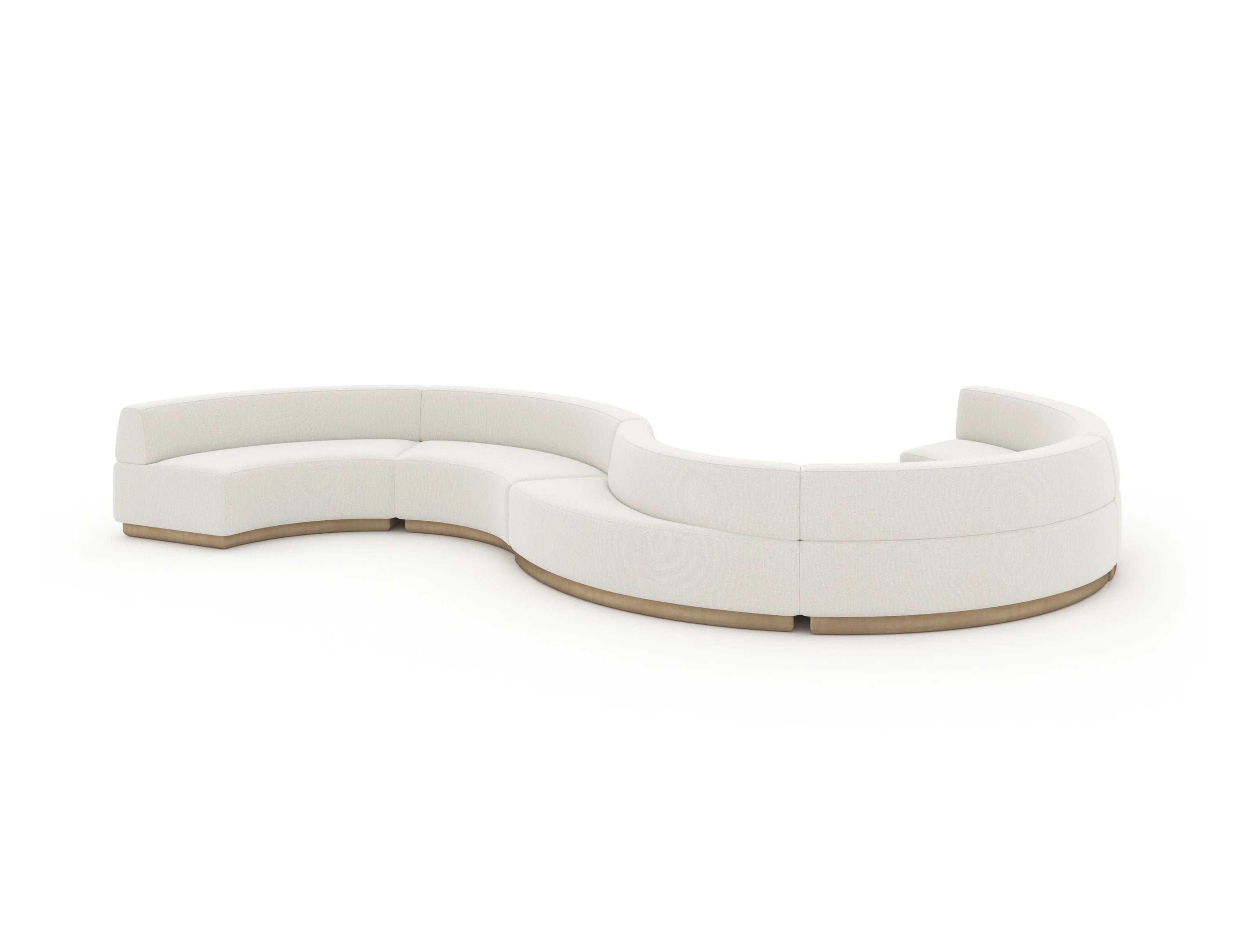 Crescent Armless Loveseat in room - angle 4.0