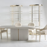 Love Dining Table - Matte Pearl in room - angle 1