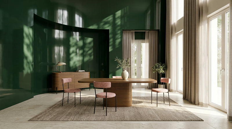 Atom Dining Table - Chocolate Nougat