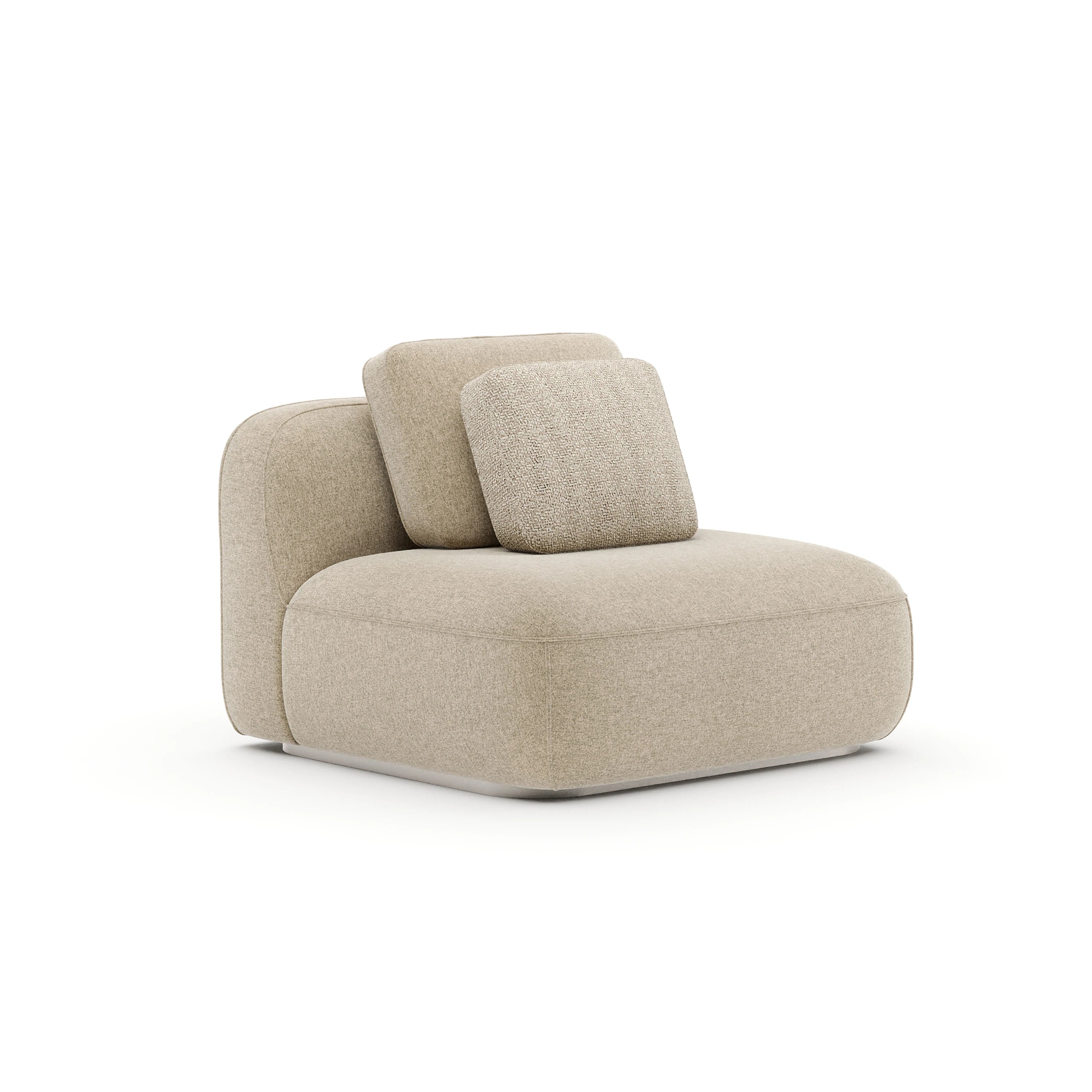 Sasso Armless Chair - Oatmeal - main image